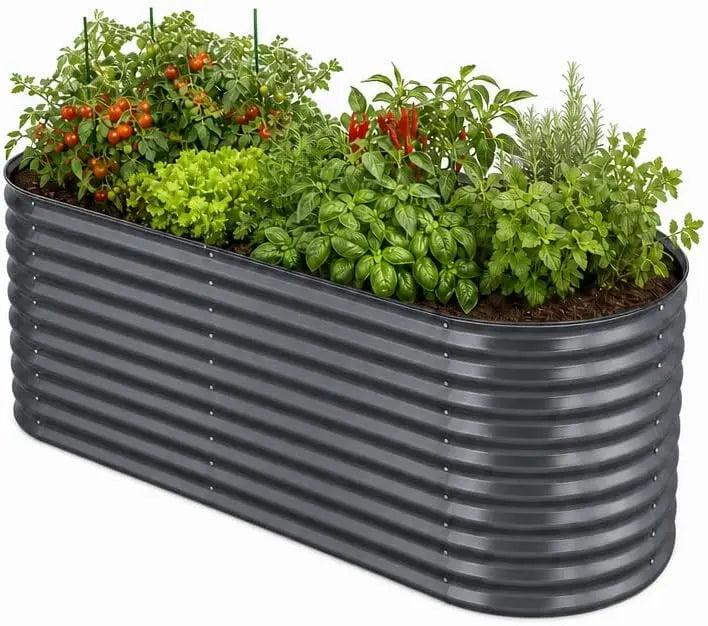 Hochbeet Metall 160 x 80 x 80 cm Anthrazit
