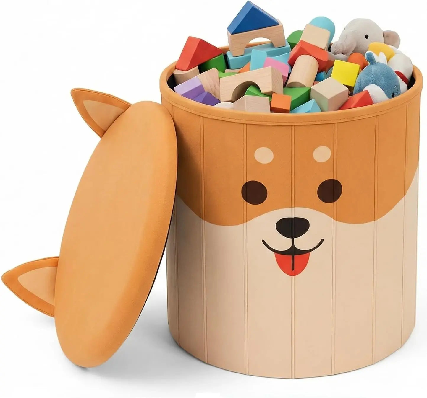 Kinderhocker Corgi mit Stauraum und Deckel