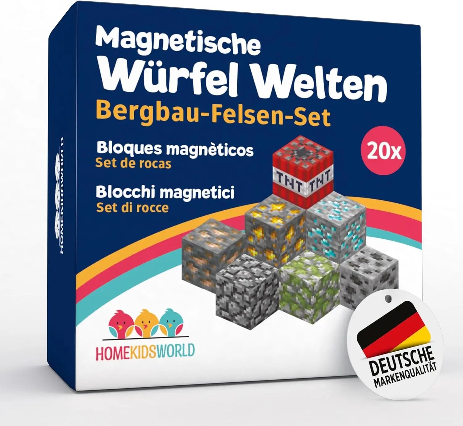 Magnetische Bausteine Bergbau Felsen AddOn 20 Teile