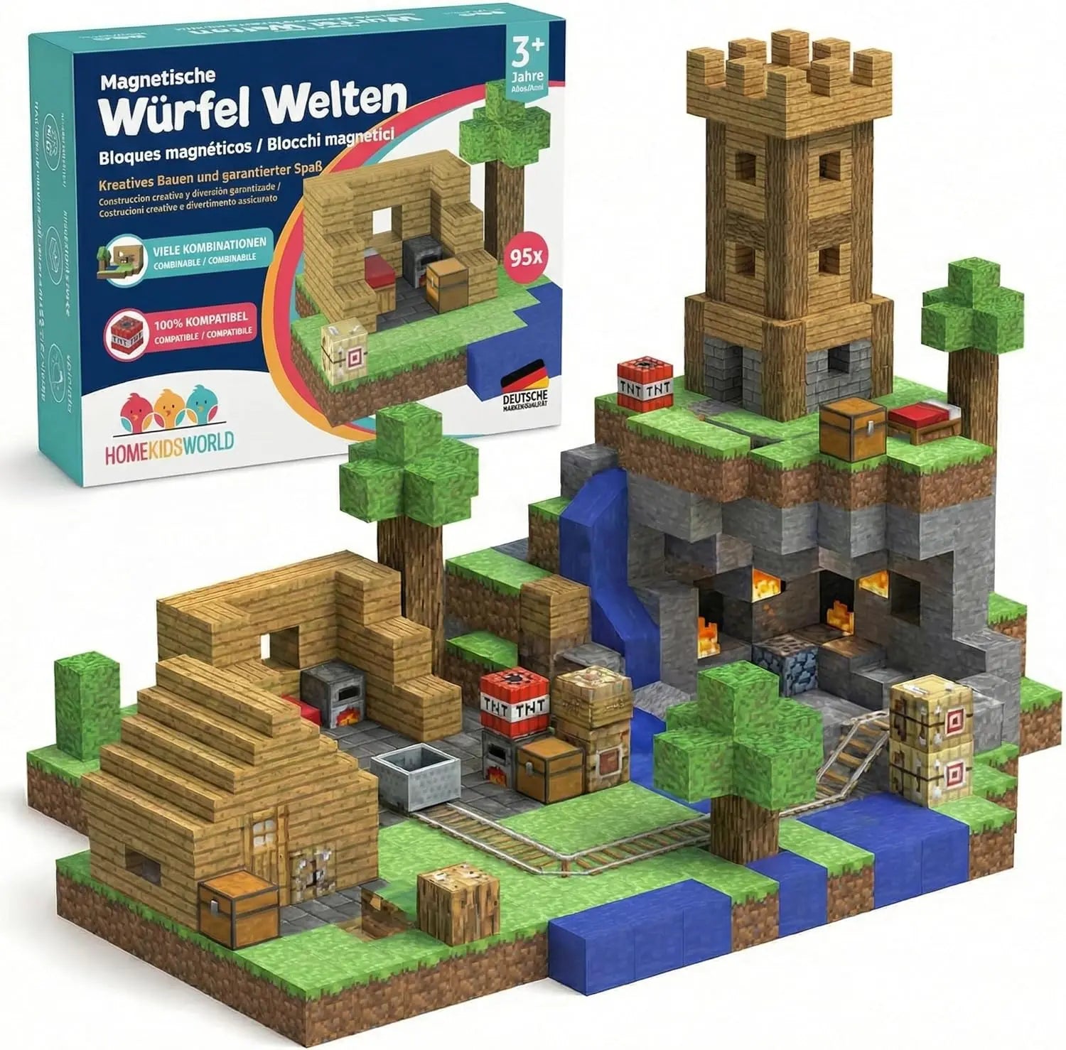 Magnetische Bausteine Starter Set 95 Teile