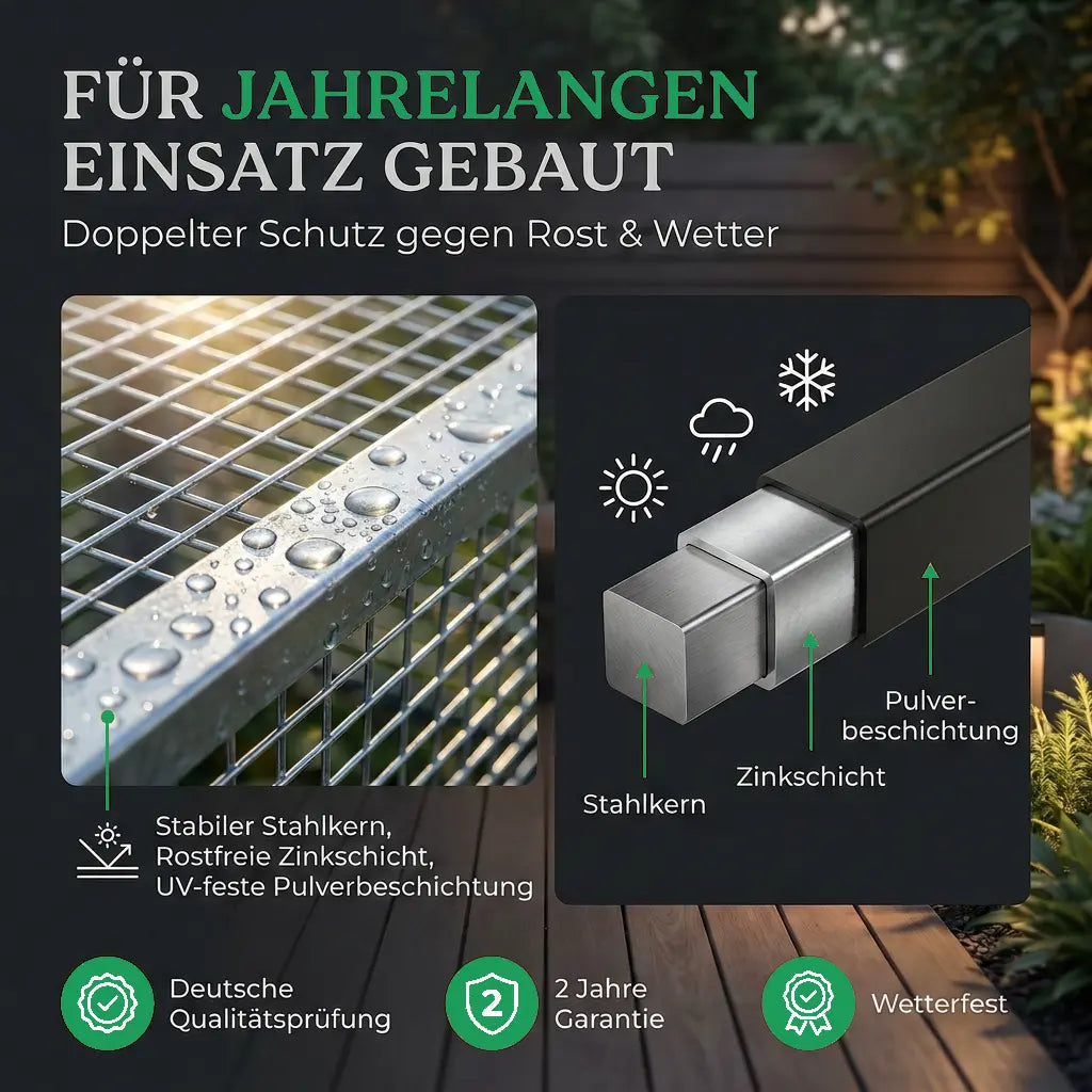 Garten Komposter Metall 750 Liter Silber