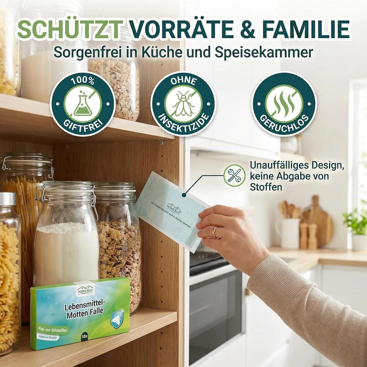 Lebensmittelmotten-Falle, 10 Stück – Pheromonfalle