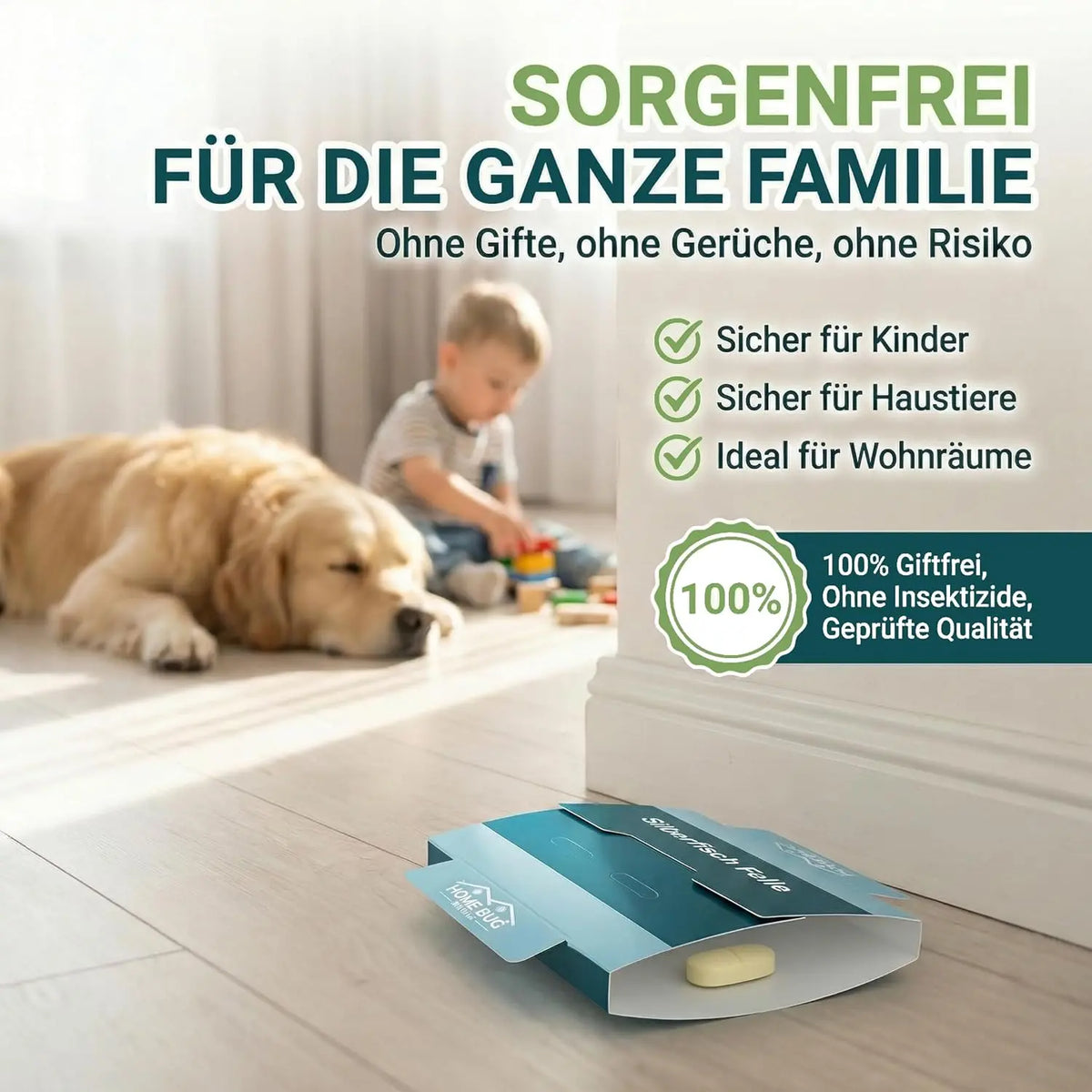 Silberfischfalle, 9 Stück – giftfreie Klebefalle