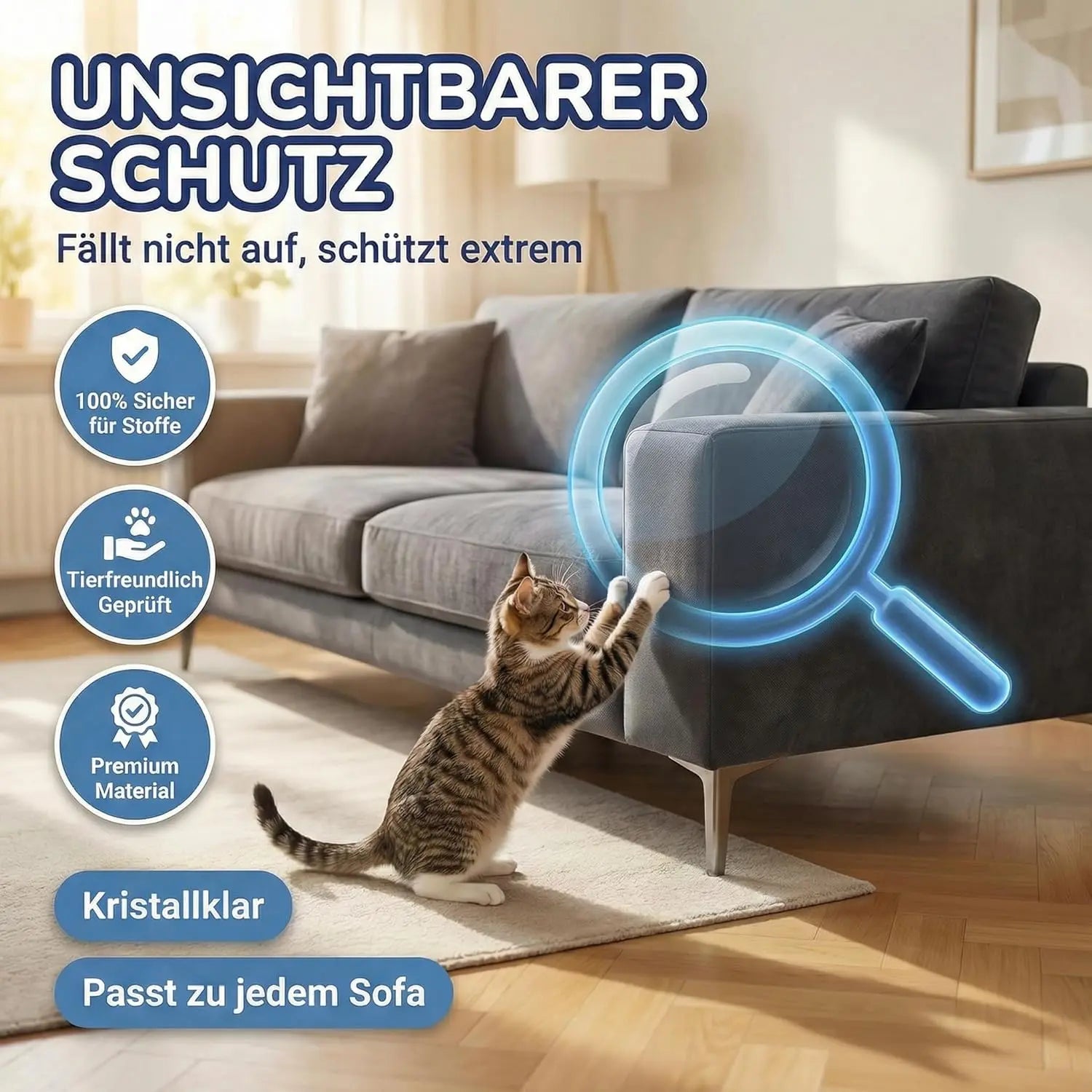 Kratzschutzfolie Katzen 20x50 cm 8 Stück
