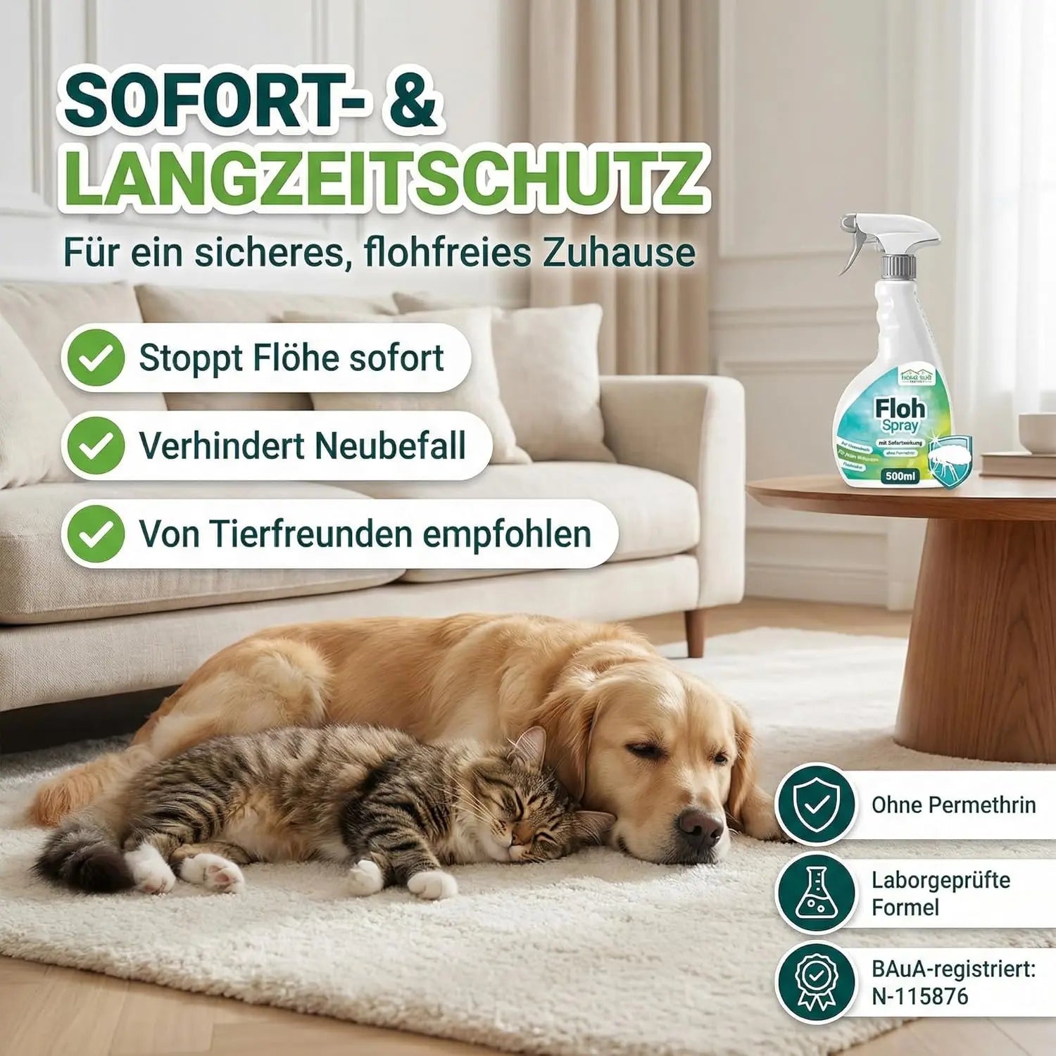 Floh Spray 500 ml - fleckenfrei & wirksam