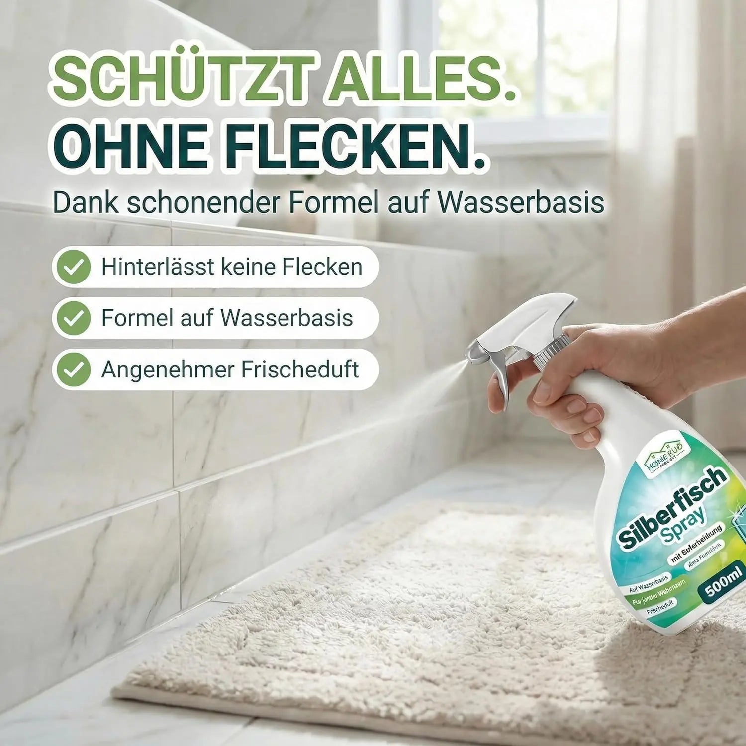 Silberfisch Spray 500ml – für Bad, Küche & Keller