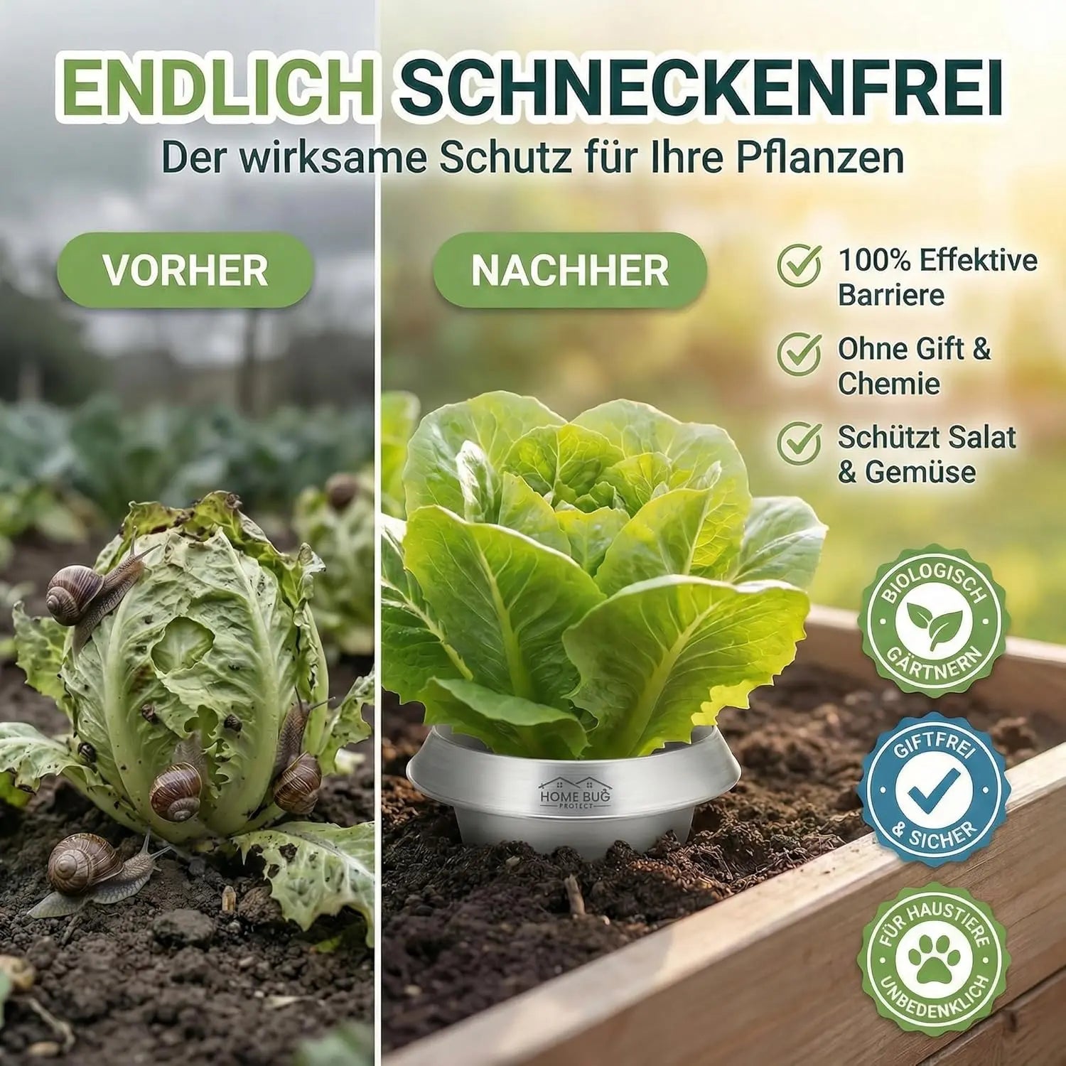 Wiederverwendbarer Schneckenkragen aus Metall