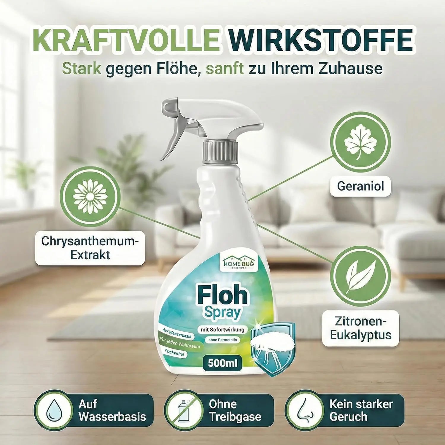 Floh Spray 500 ml - fleckenfrei & wirksam