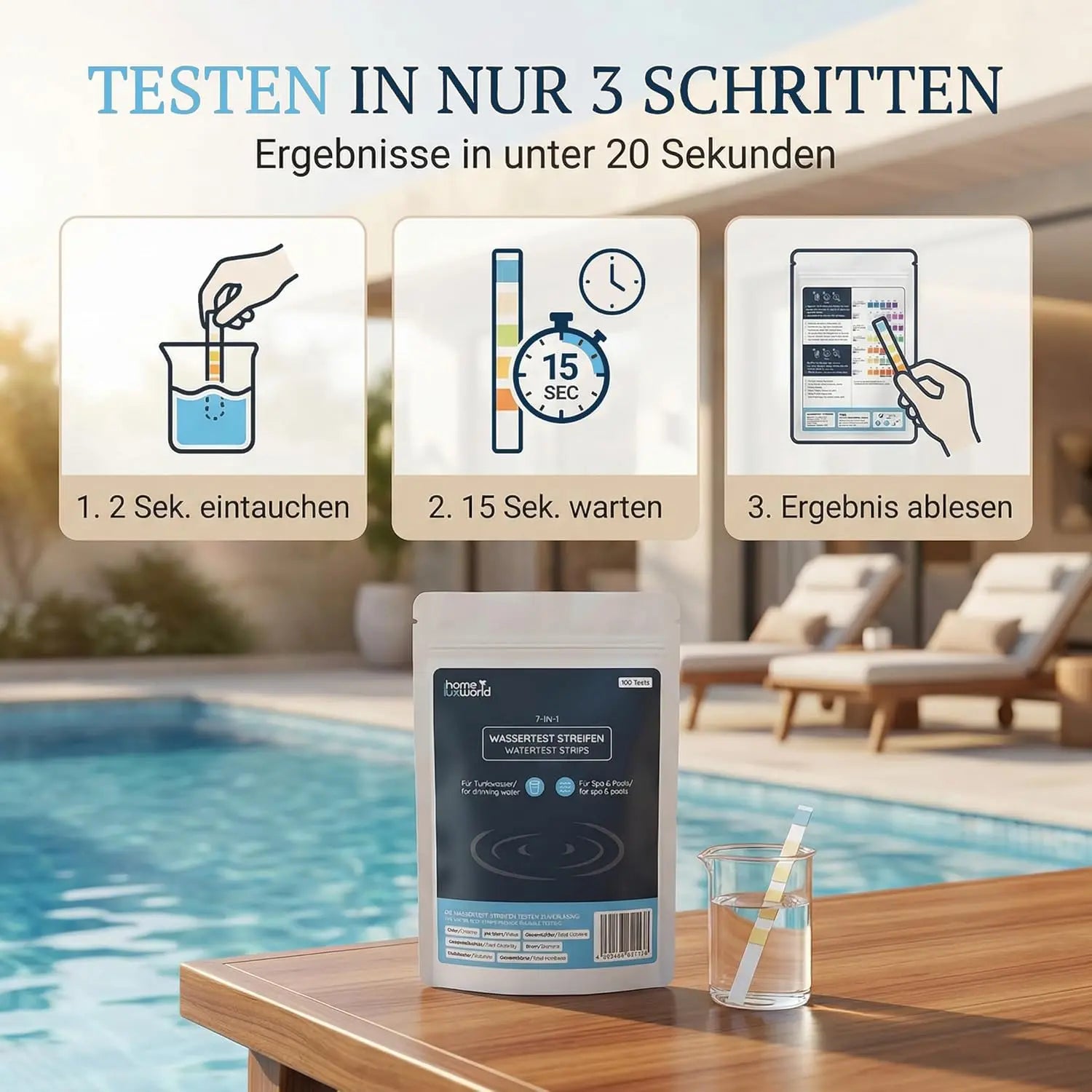 7in1 Pool Teststreifen 100 Stück