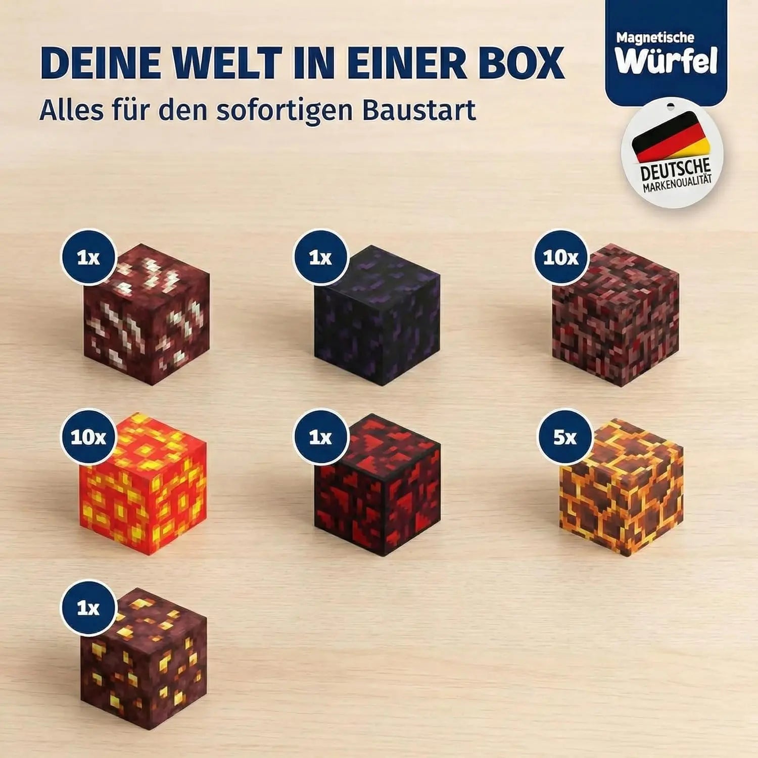 Magnetische Bausteine Unterwelt AddOn 29 Teile