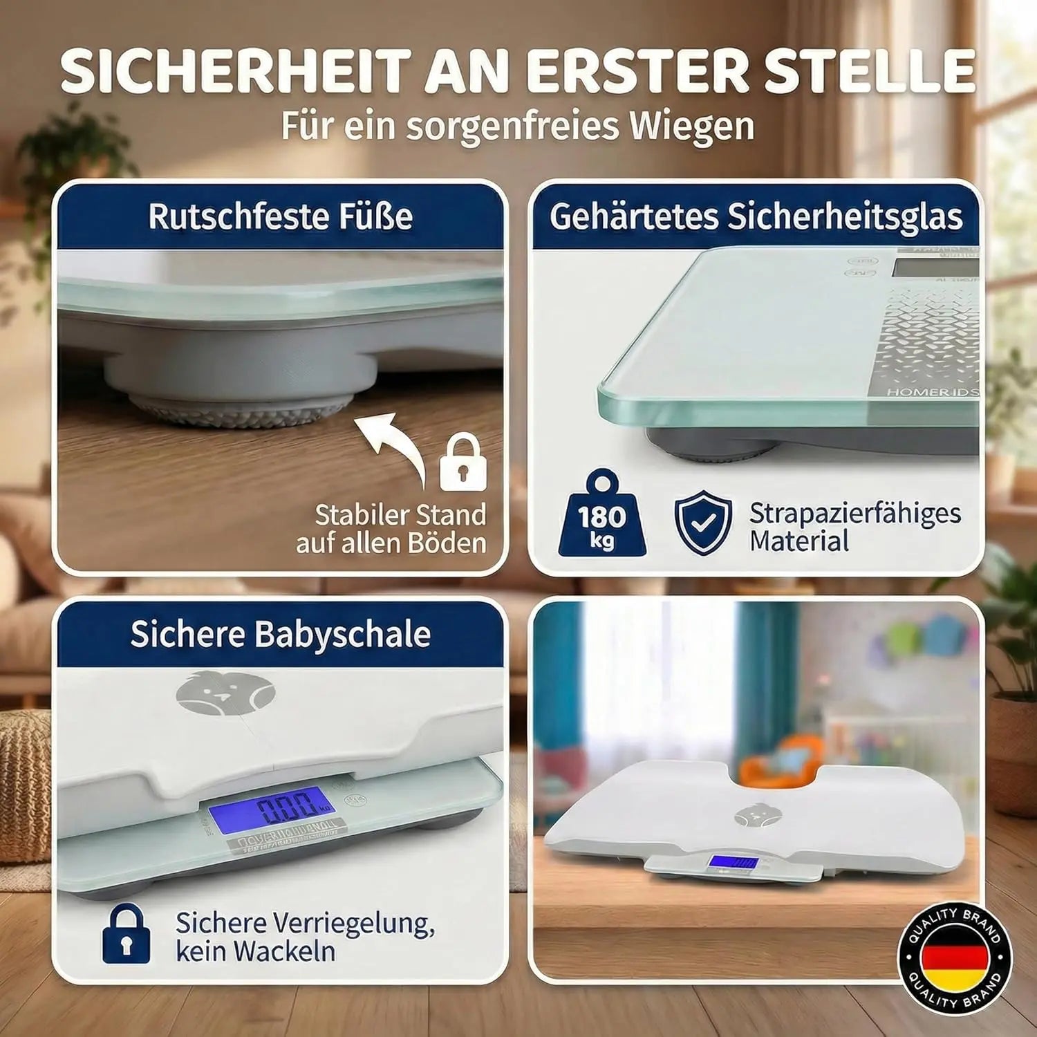 Kombi-Waage Baby & Erwachsene – digital & präzise