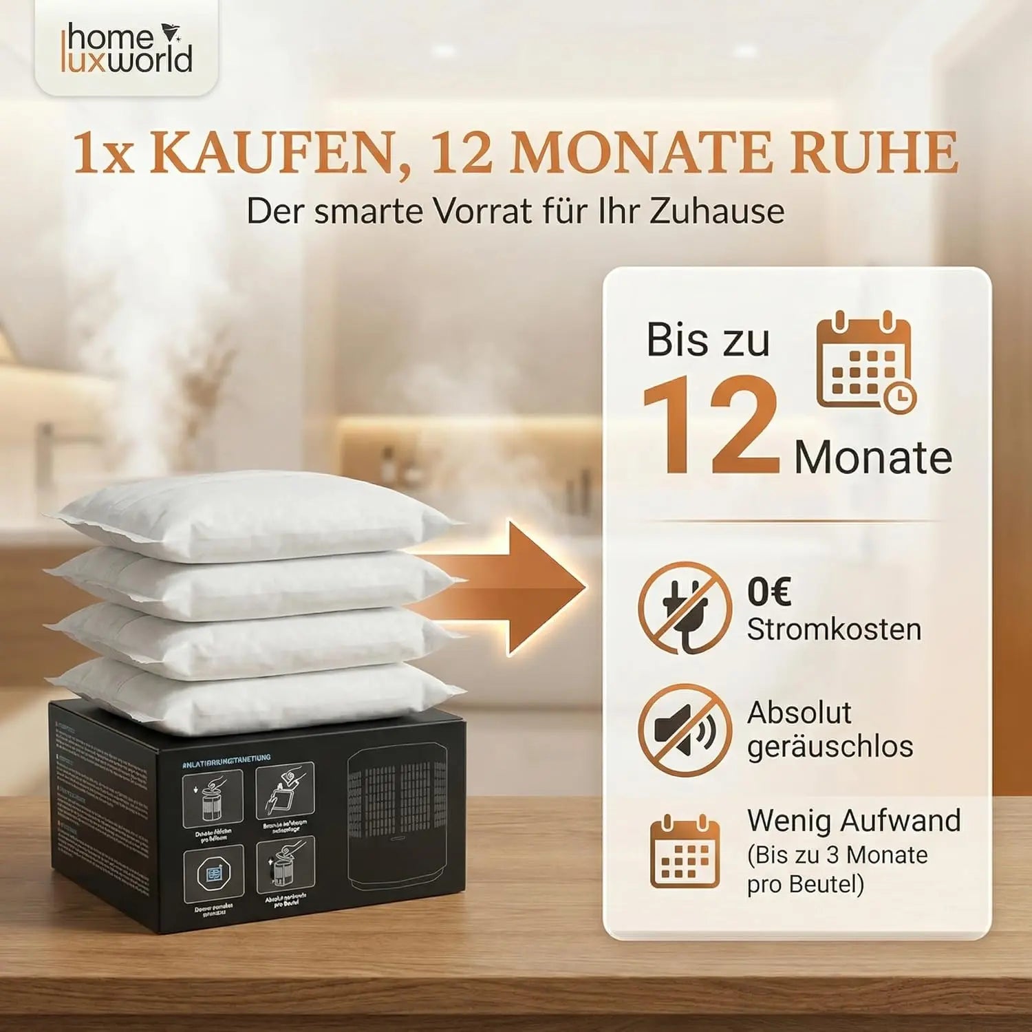 Luftentfeuchter Nachfüllpack 4x 680 g Granulat