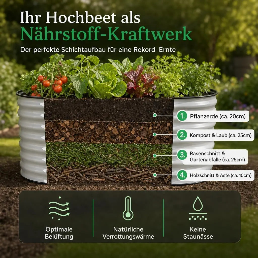 Hochbeet Metall 240 x 80 x 80 cm Silber