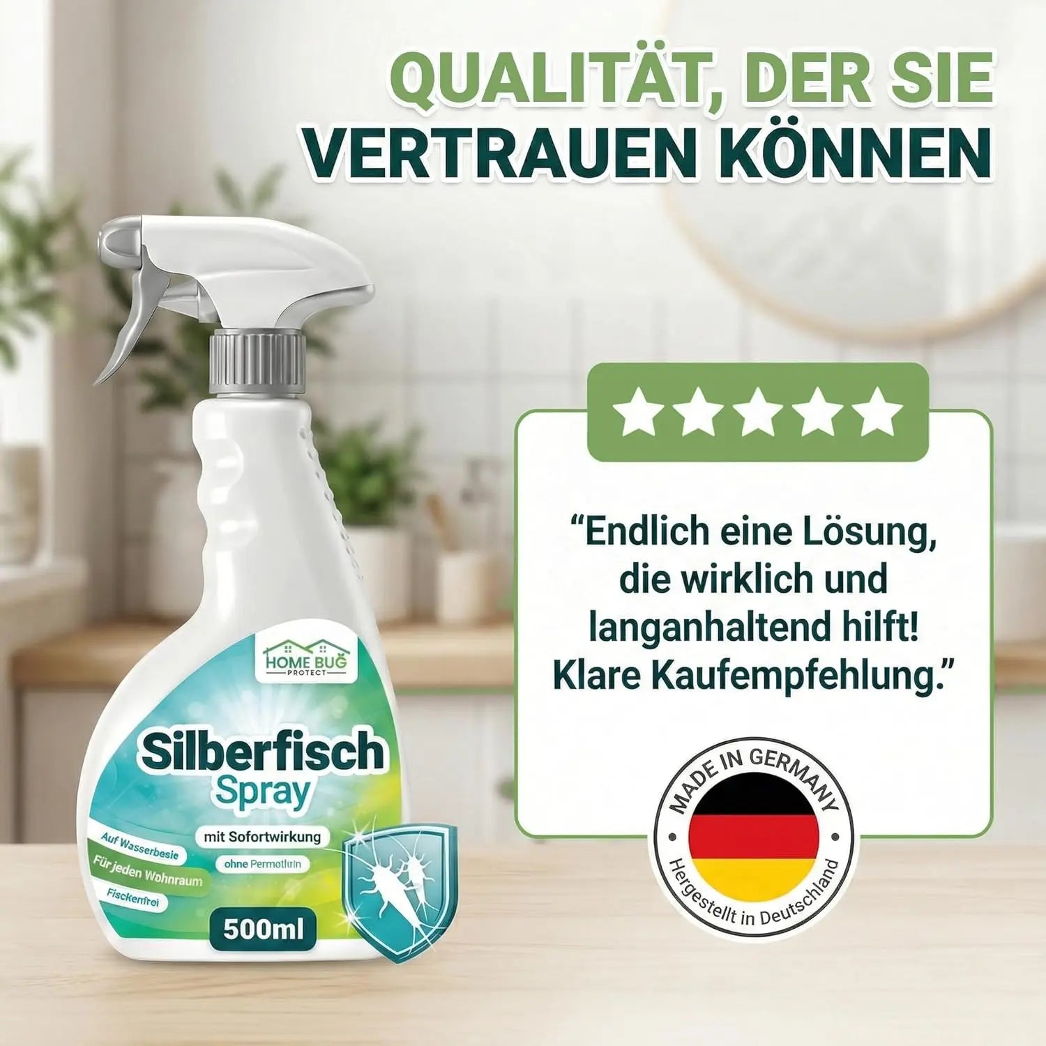 Silberfisch Spray 500ml – für Bad, Küche & Keller