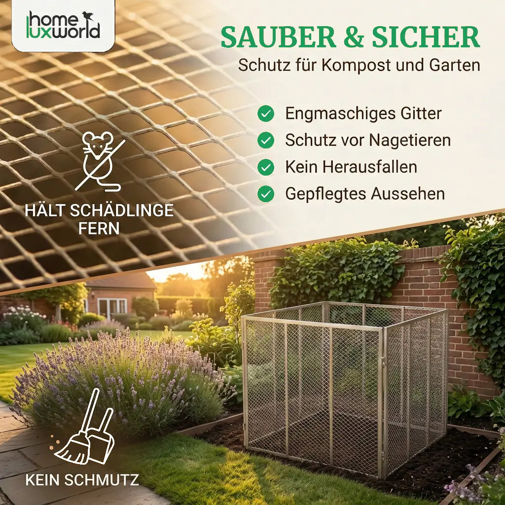 Garten Komposter Metall 750 Liter Silber