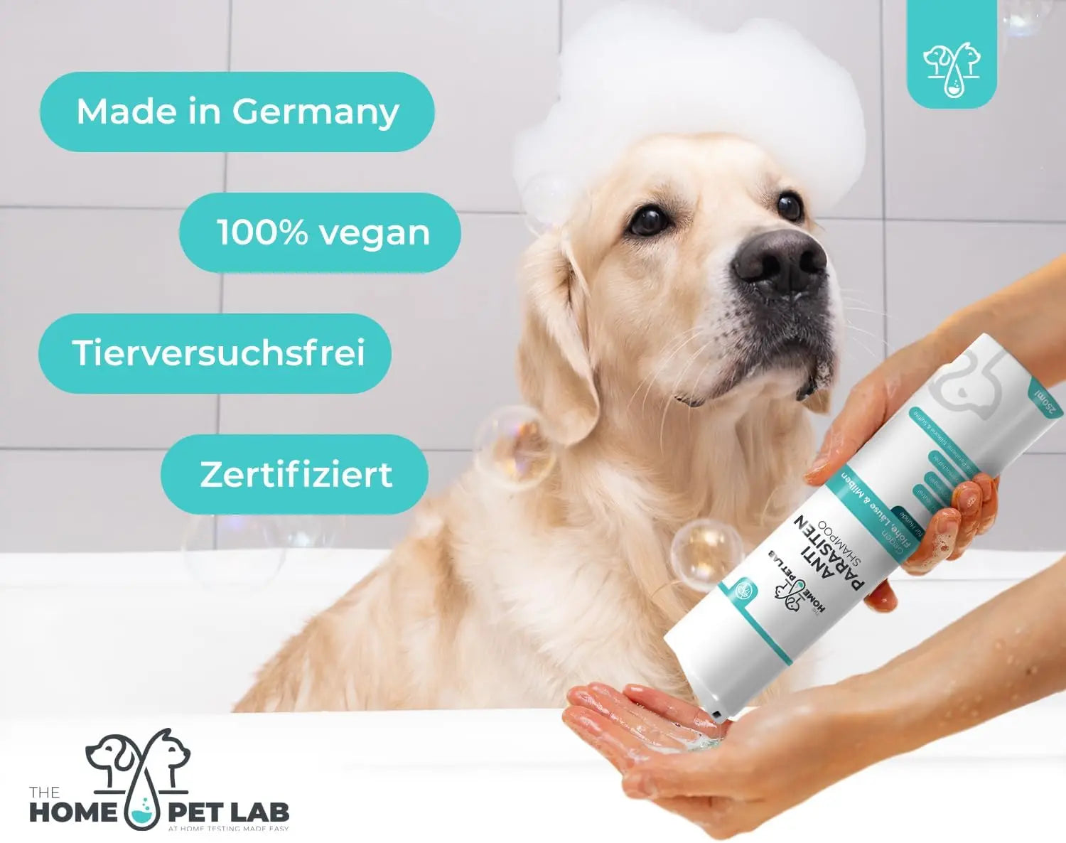 Hundeshampoo gegen Milben, Läuse & Zecken HomePetLab
