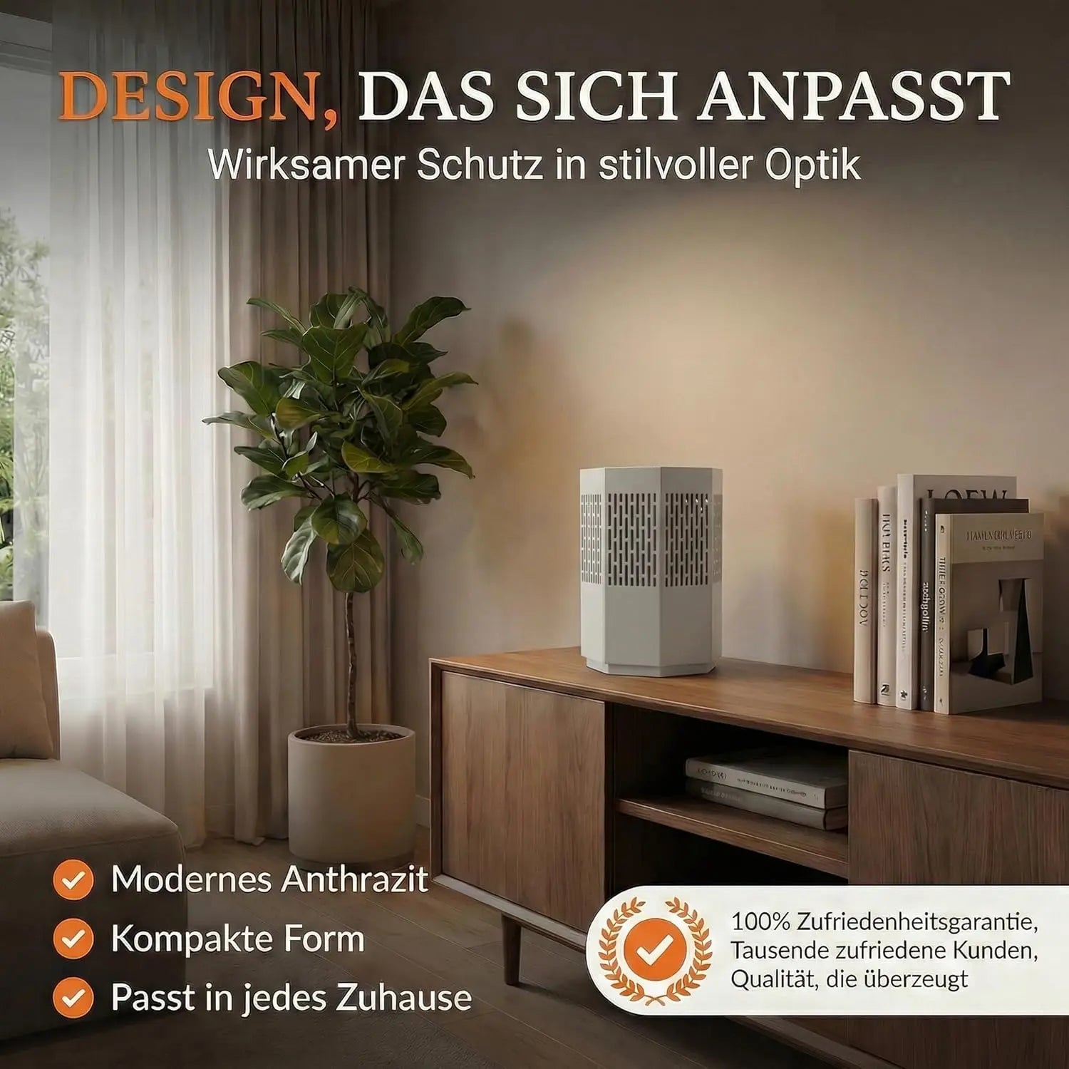 Luftentfeuchter ohne Strom Hellgrau inkl. 680 g Nachfüllpack