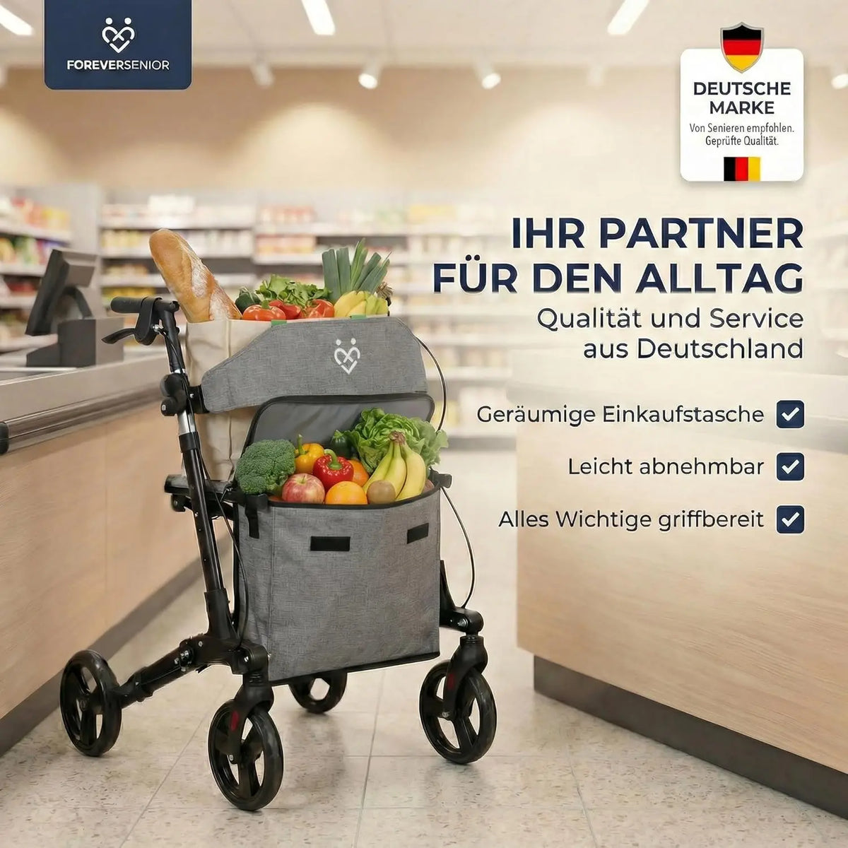 Rollator - 3-fach faltbar