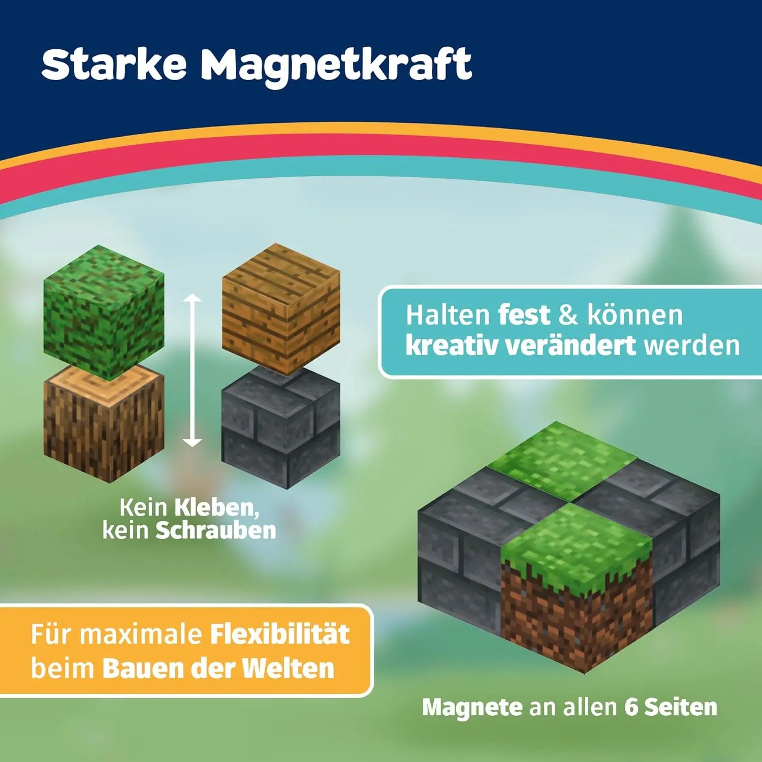 Magnetische Bausteine Starter Set 95 Teile HomeKidsWorld