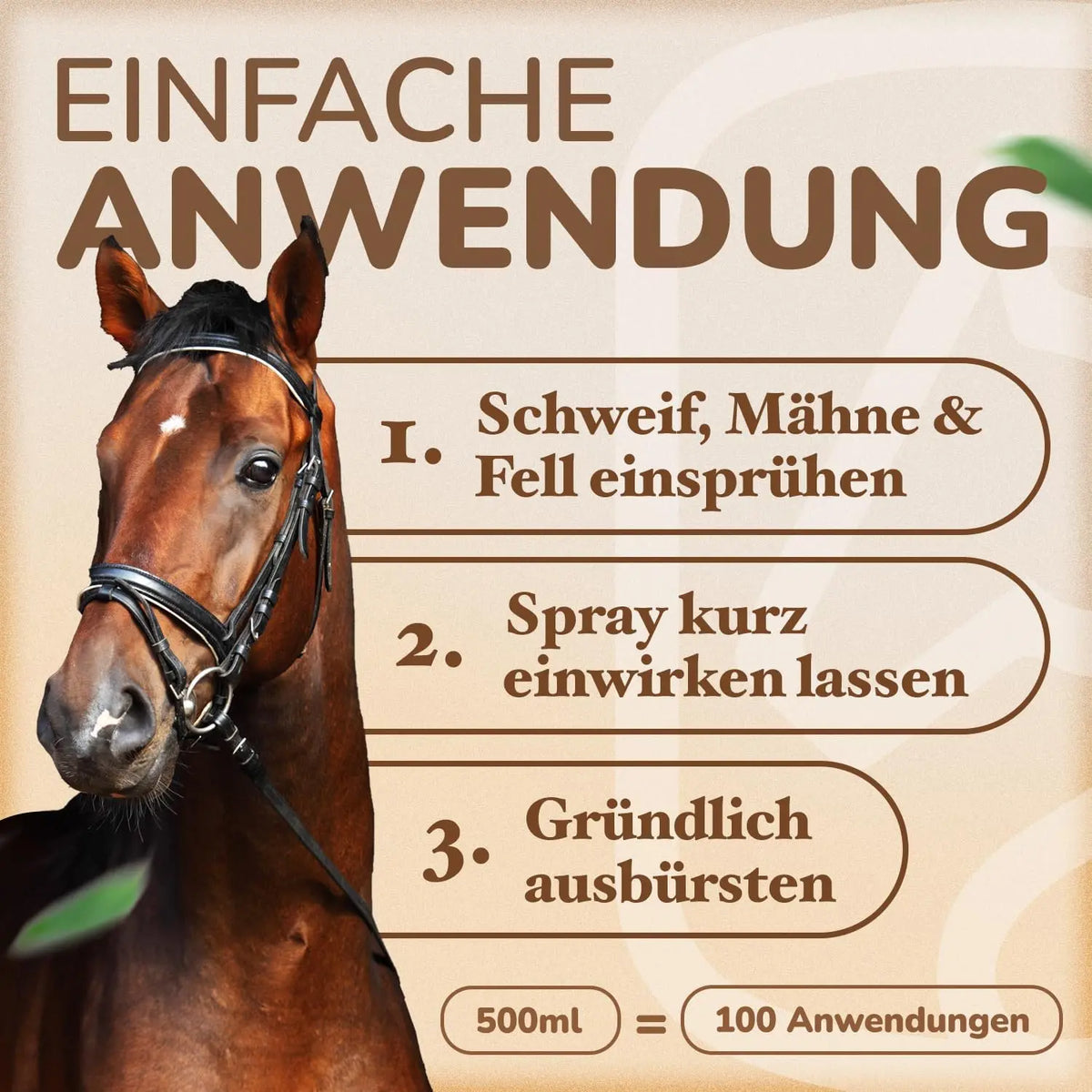 Fliegenspray Pferd 500ml – gegen Mücken & Bremsen ForeverHorse