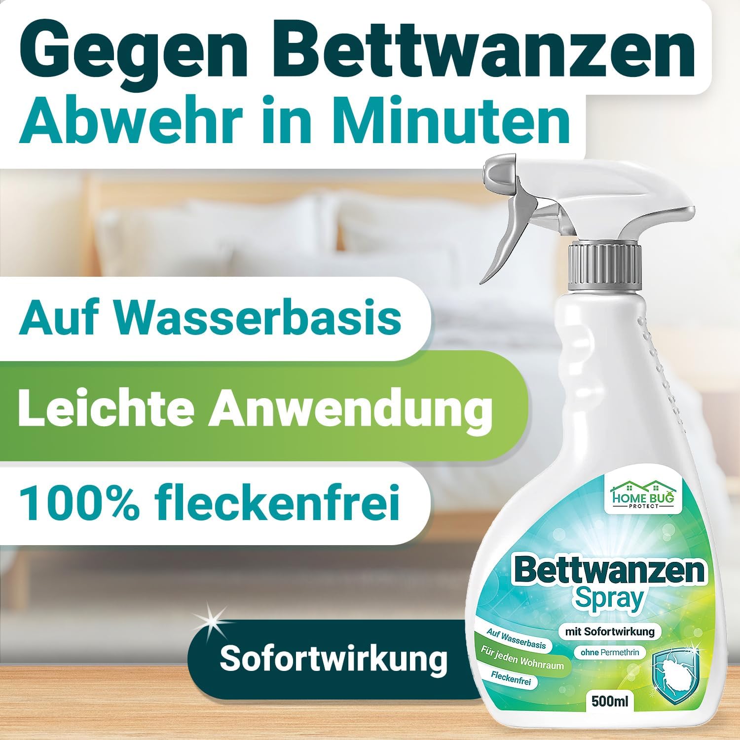 Bettwanzen Spray 500ml – für Textilien & Möbel