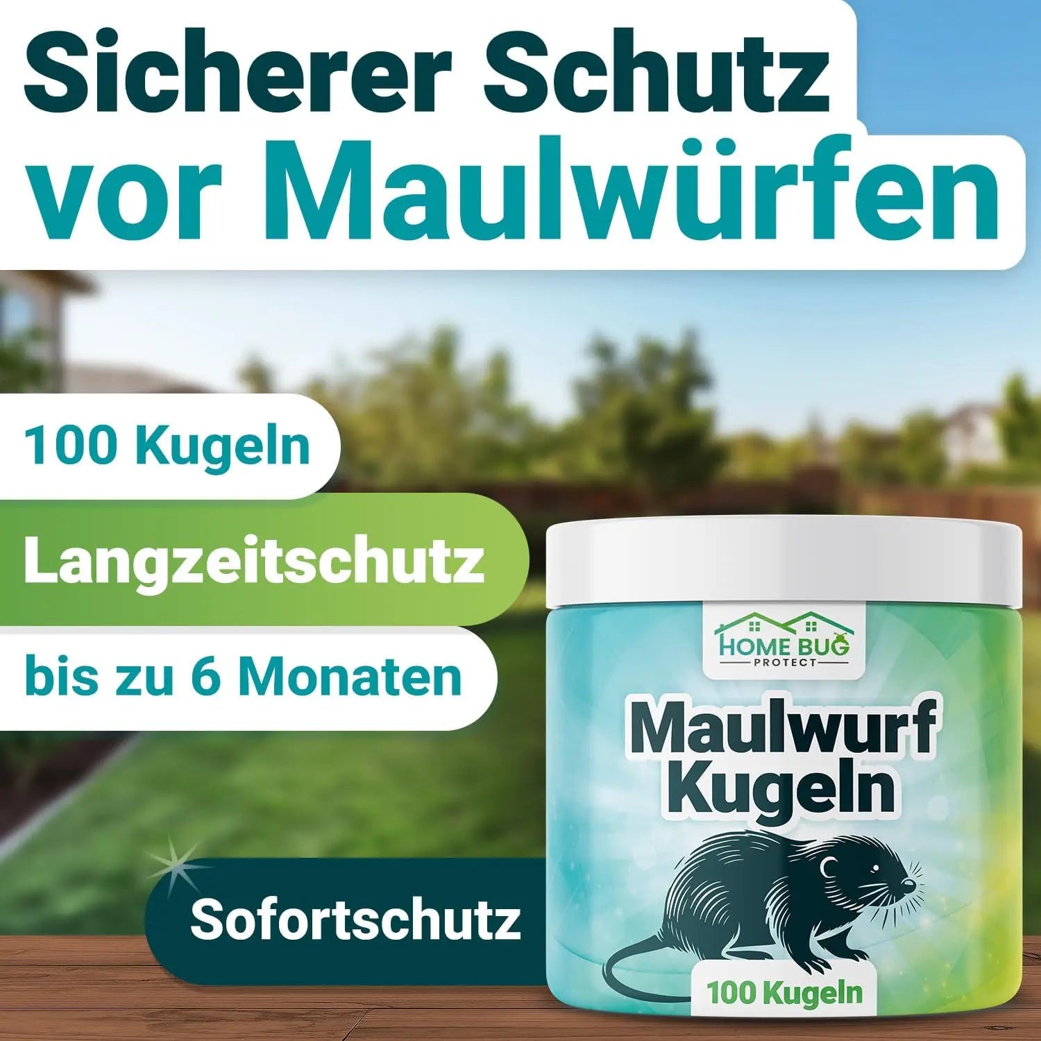Maulwurf Vertreiber Kugeln 100 Stück HomeBugProtect