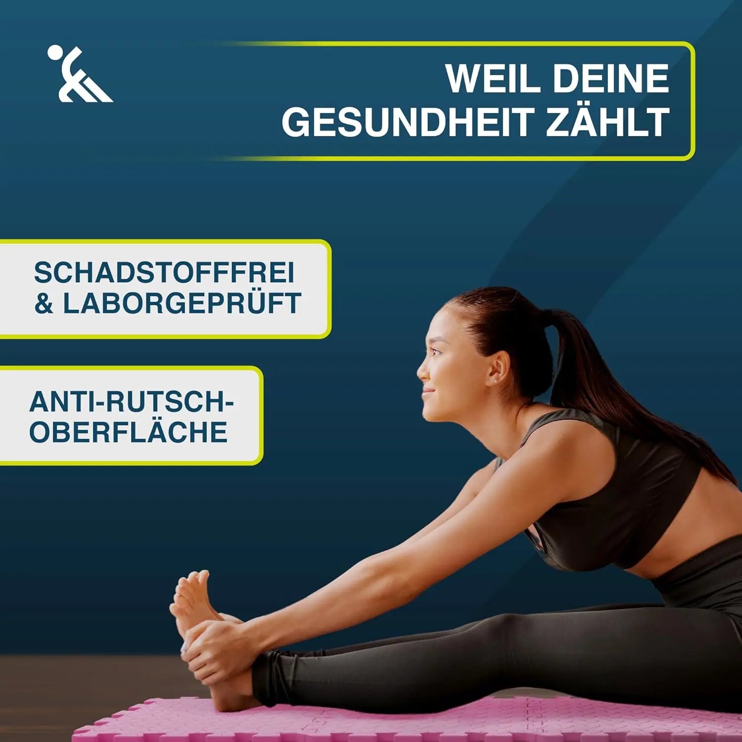 Fitness Bodenmatte EVA 1,5 m² Rosa ForeverMyself