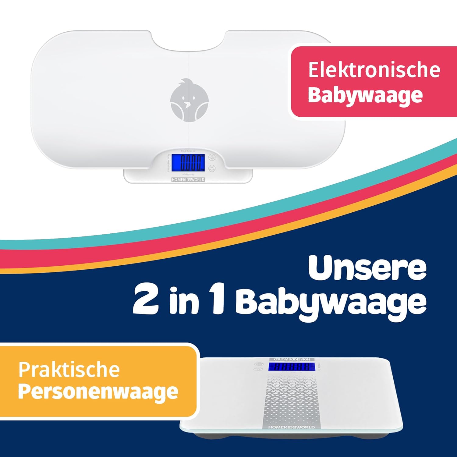 Kombi-Waage Baby & Erwachsene – digital & präzise