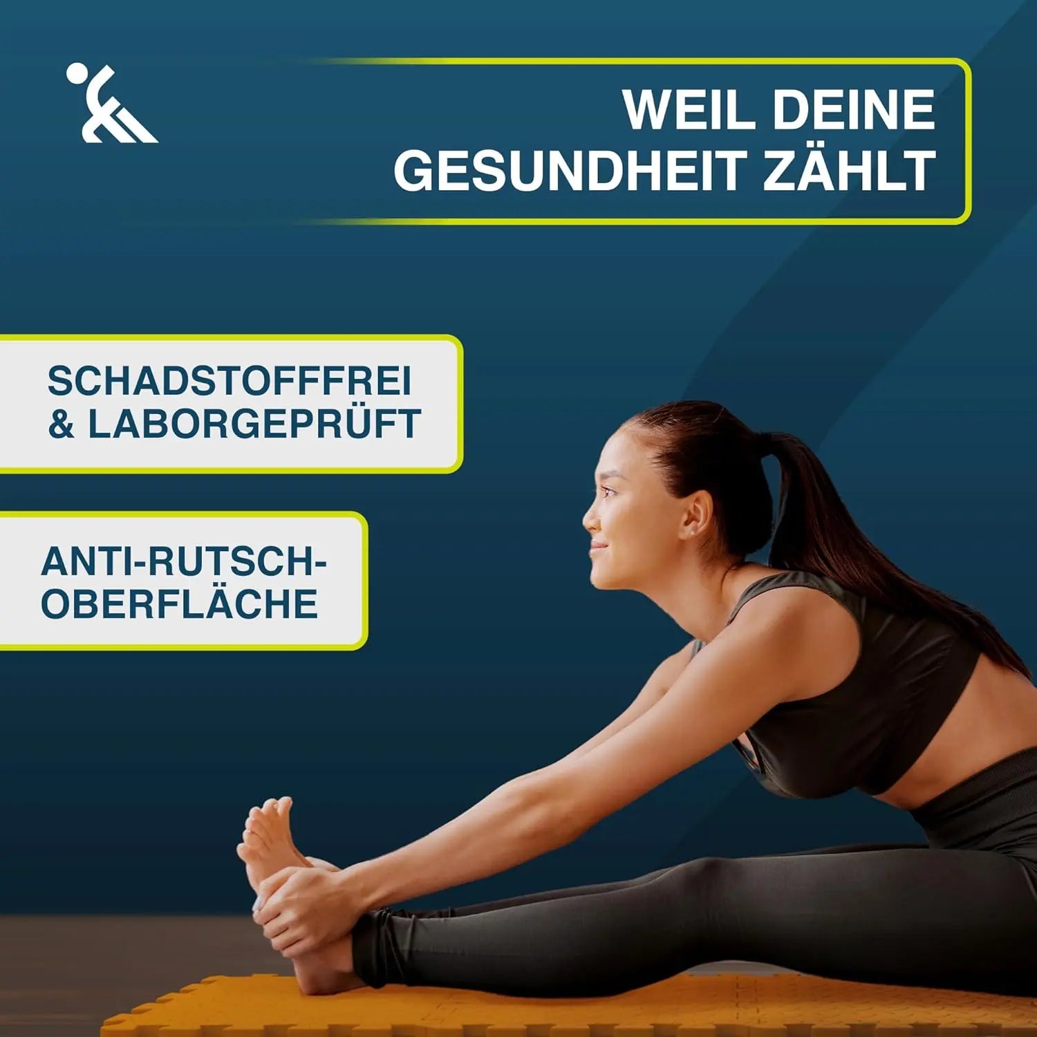 Fitness Bodenmatte EVA 1,5 m² Orange ForeverMyself