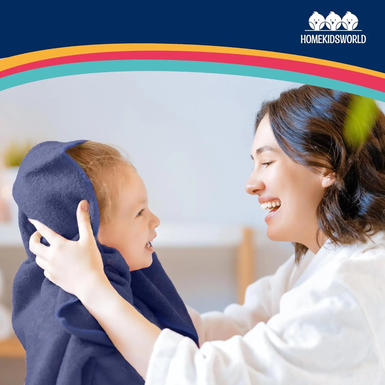 Kapuzenhandtuch Baby 100x100 cm Blau HomeKidsWorld