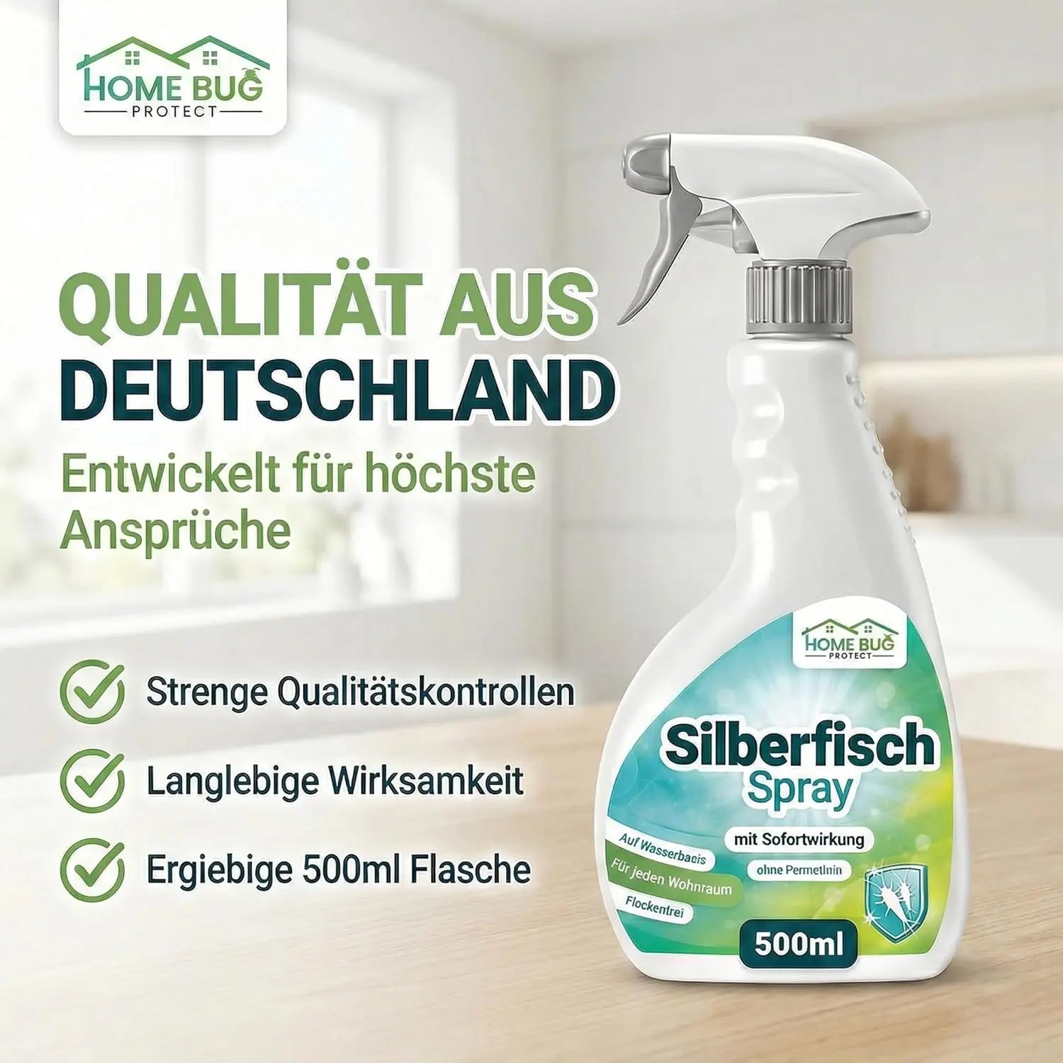 Silberfisch Spray 500ml – für Bad, Küche & Keller