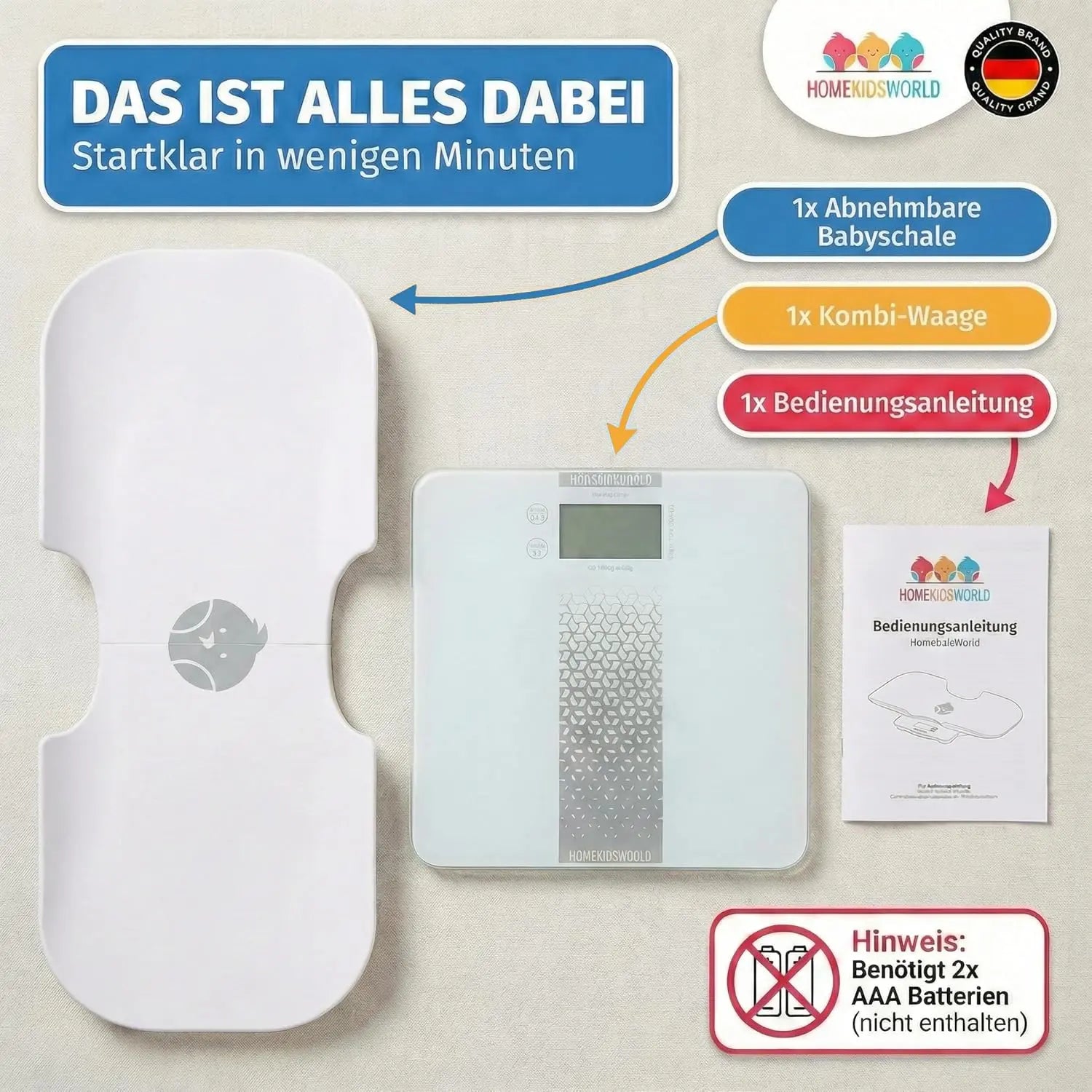 Kombi-Waage Baby & Erwachsene – digital & präzise