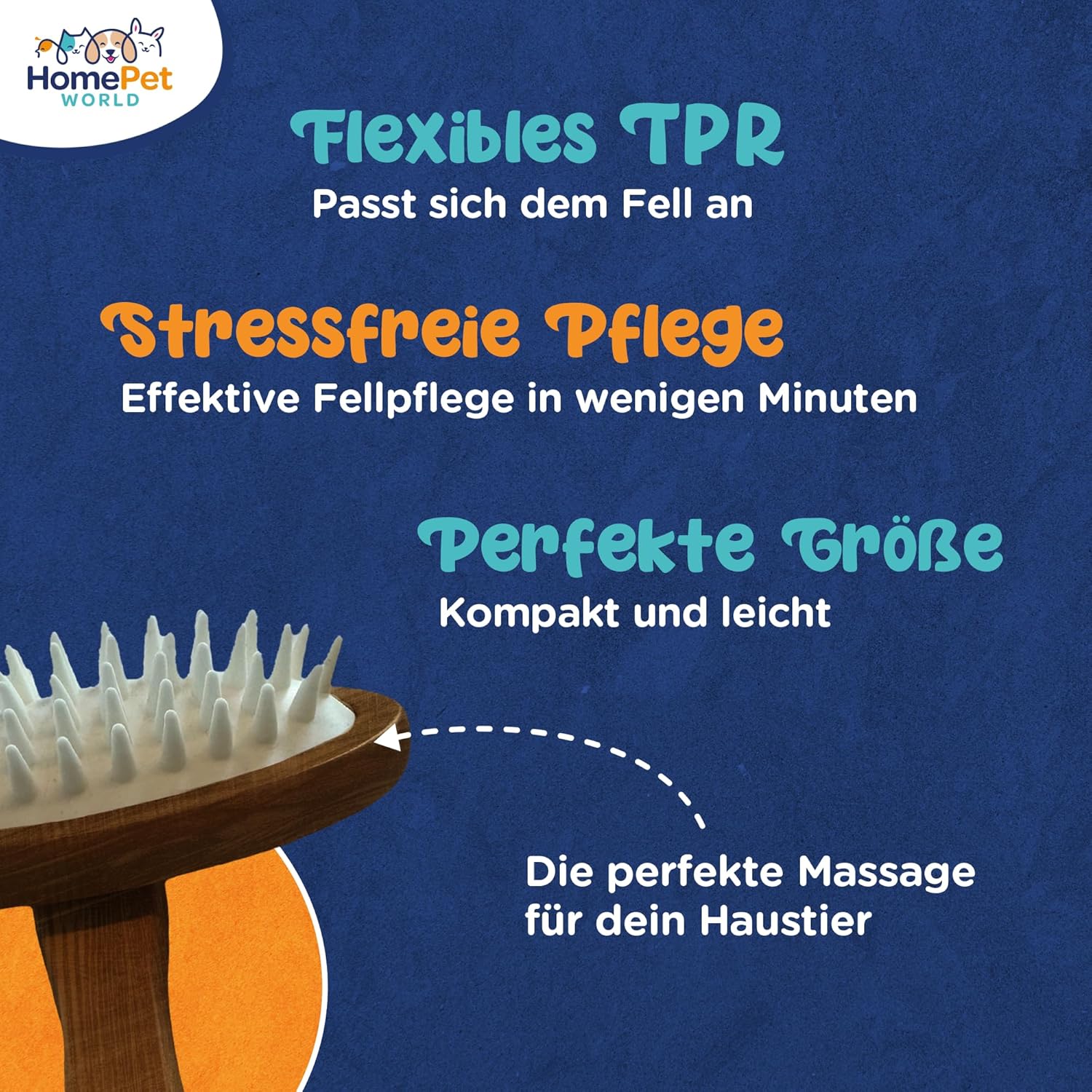 Massagebürste für Langhaar & Kurzhaar aus Buchenholz