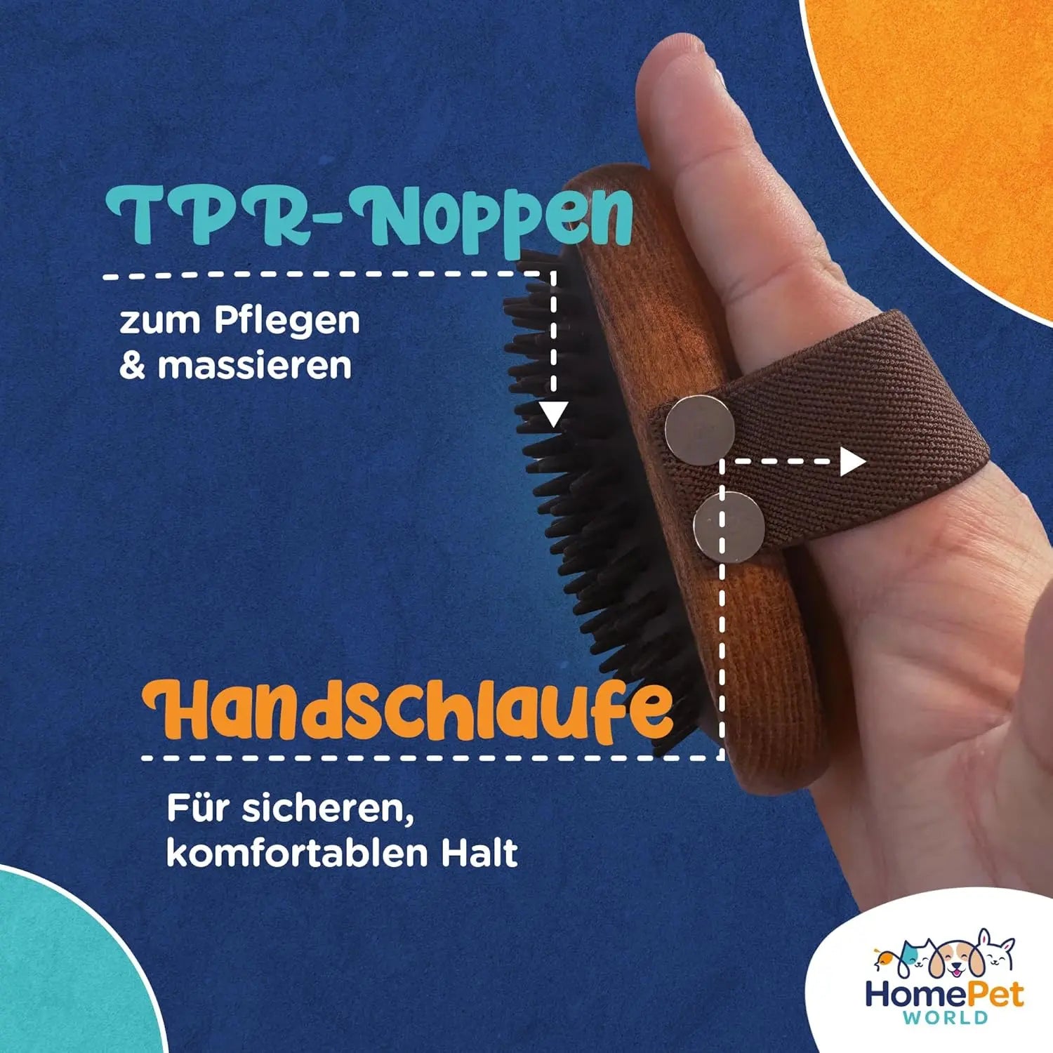 Kurzhaar TPR Striegel aus Buchenholz HomePetWorld
