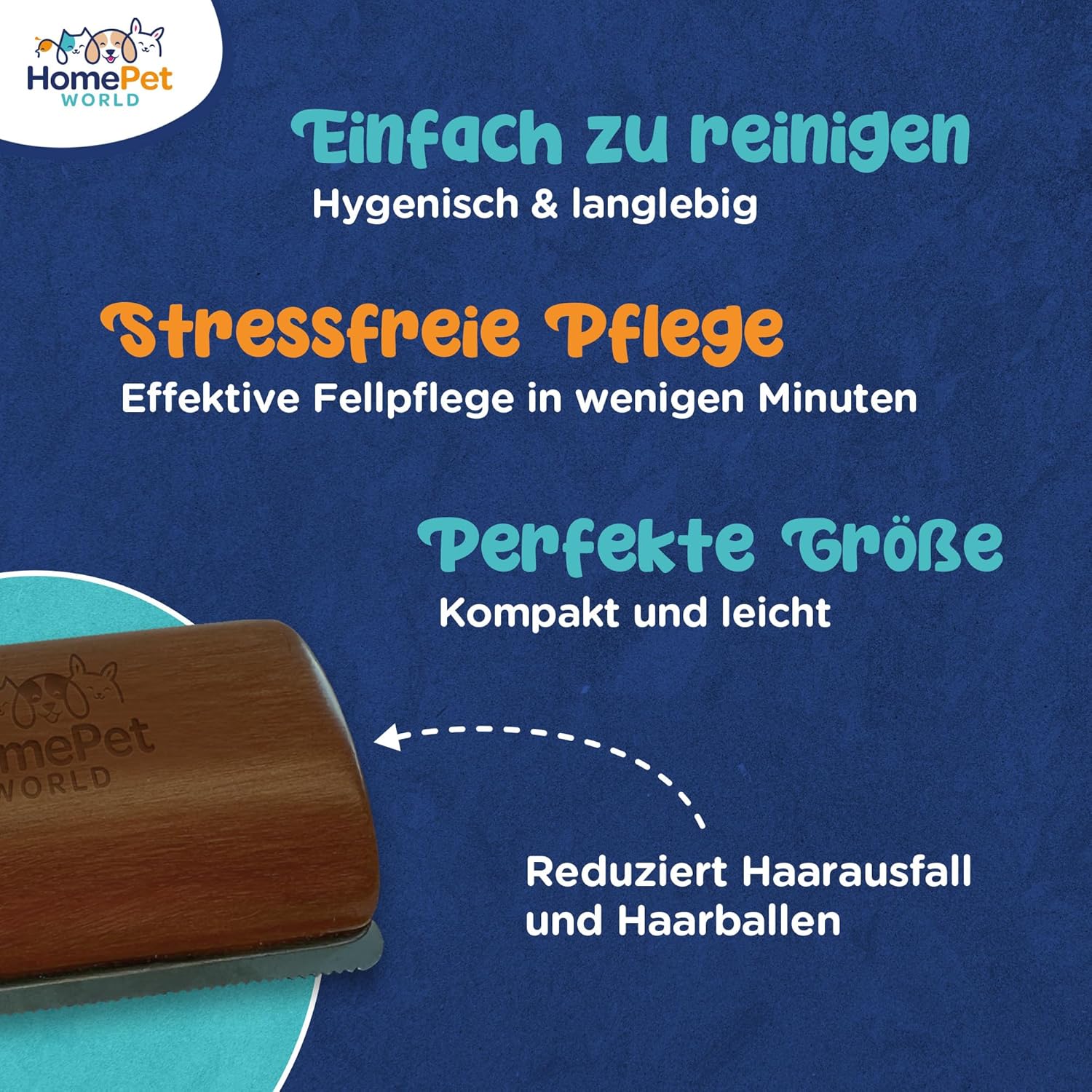 Fellwechsel Kamm aus Buchenholz