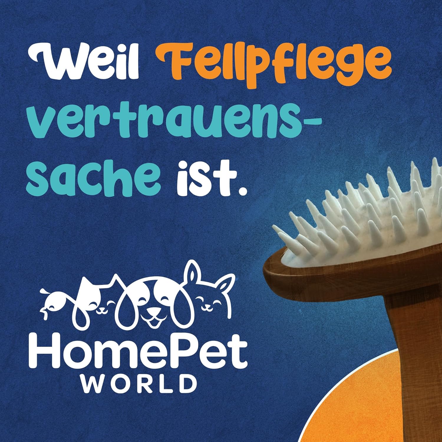Massagebürste für Langhaar & Kurzhaar aus Buchenholz