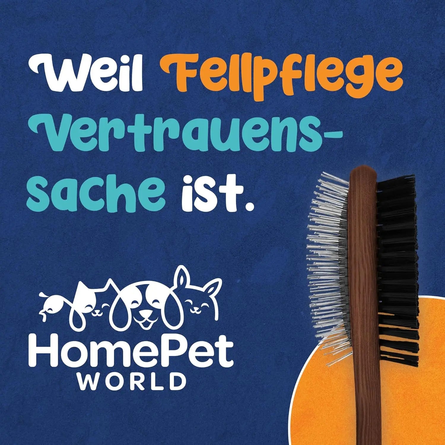 2 in 1 Doppel-Bürste aus Buchenholz HomePetWorld