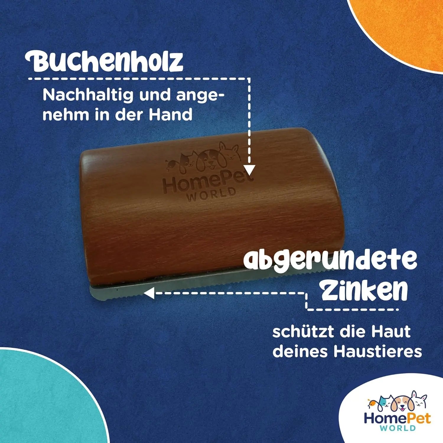 Fellwechsel Kamm aus Buchenholz HomePetWorld