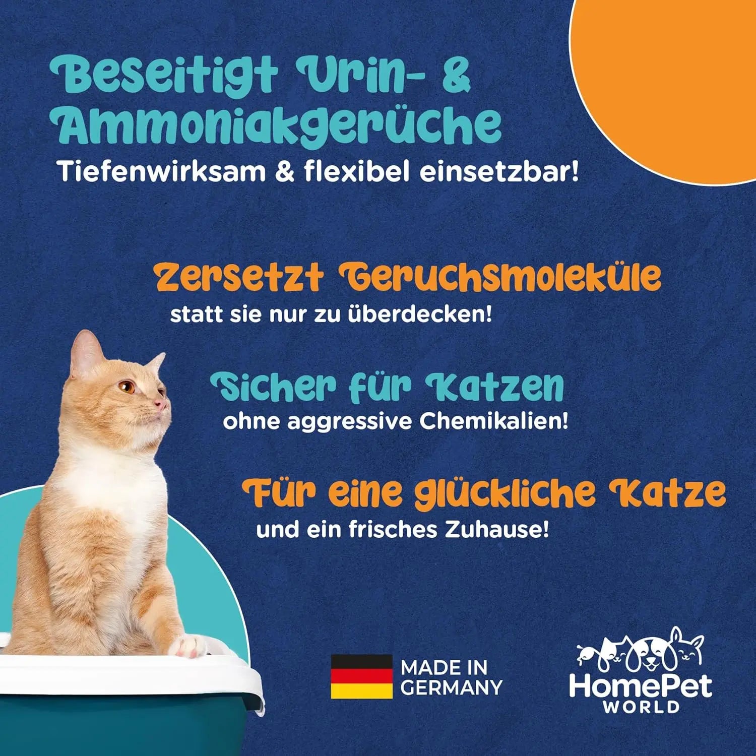Enzymreiniger Geruchsentferner für Haustiere 500 ml HomePetWorld