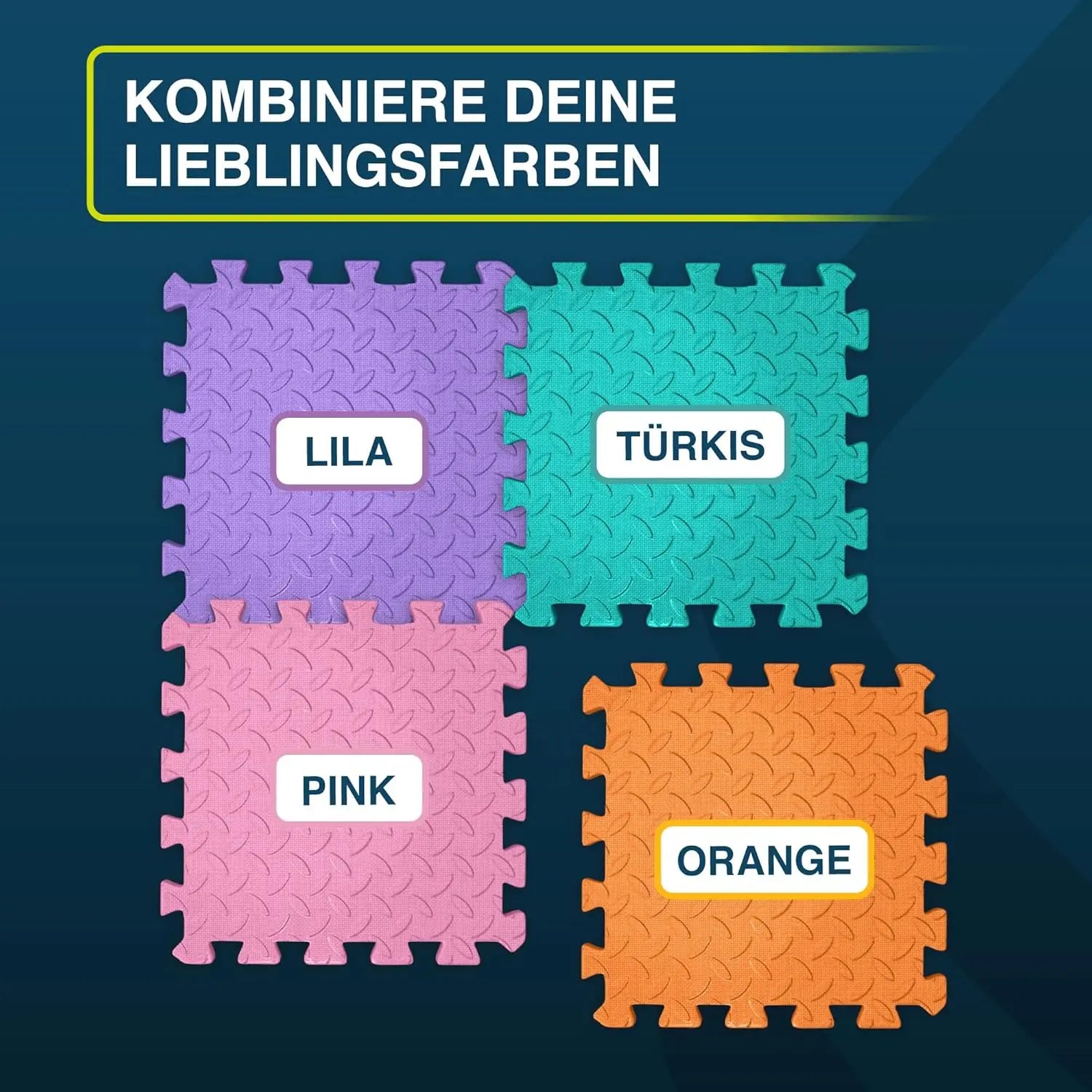 Fitness Bodenmatte EVA 1,5 m² Türkis ForeverMyself