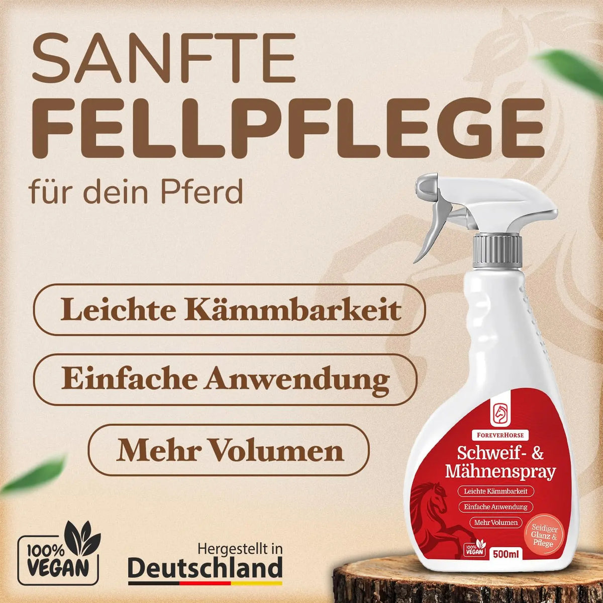 Fliegenspray Pferd 500ml – gegen Mücken & Bremsen ForeverHorse