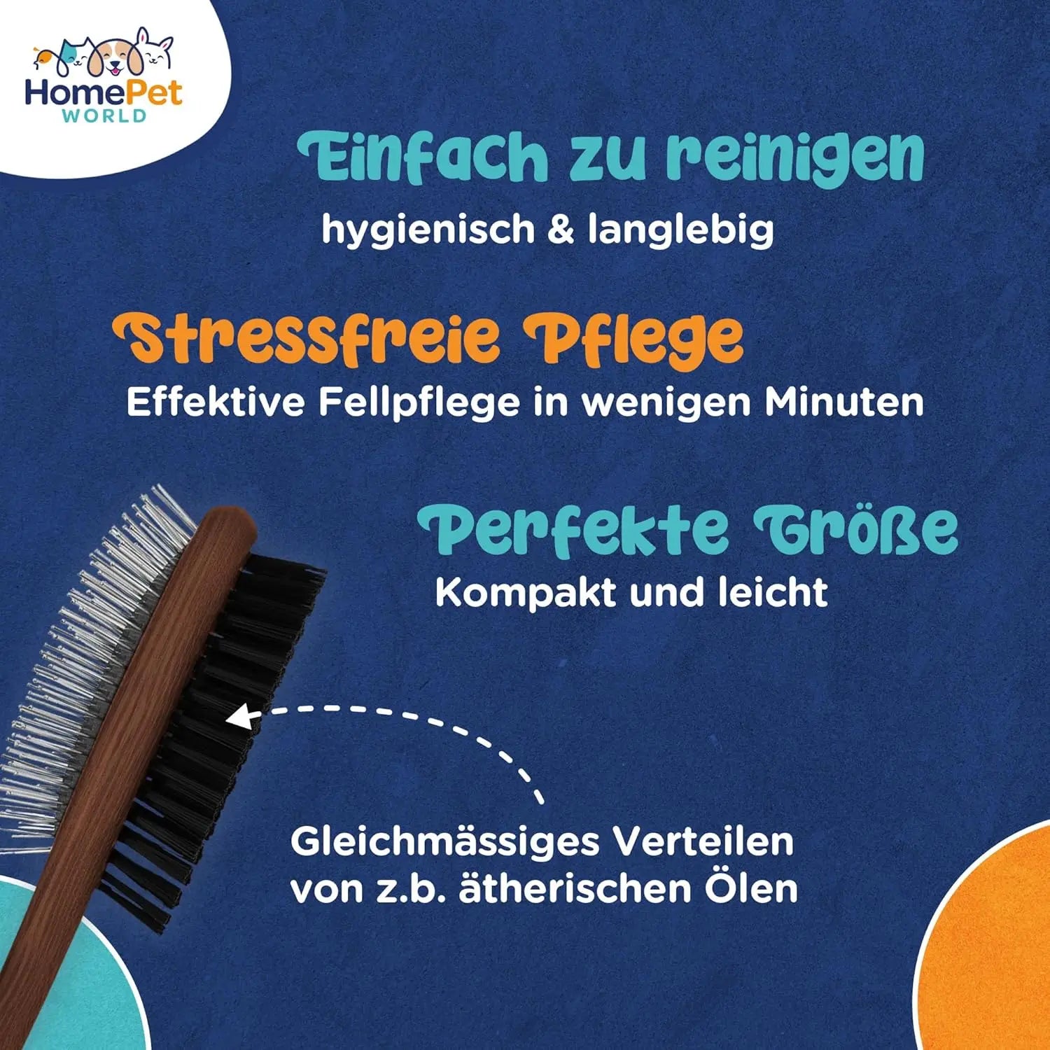 2 in 1 Doppel-Bürste aus Buchenholz HomePetWorld