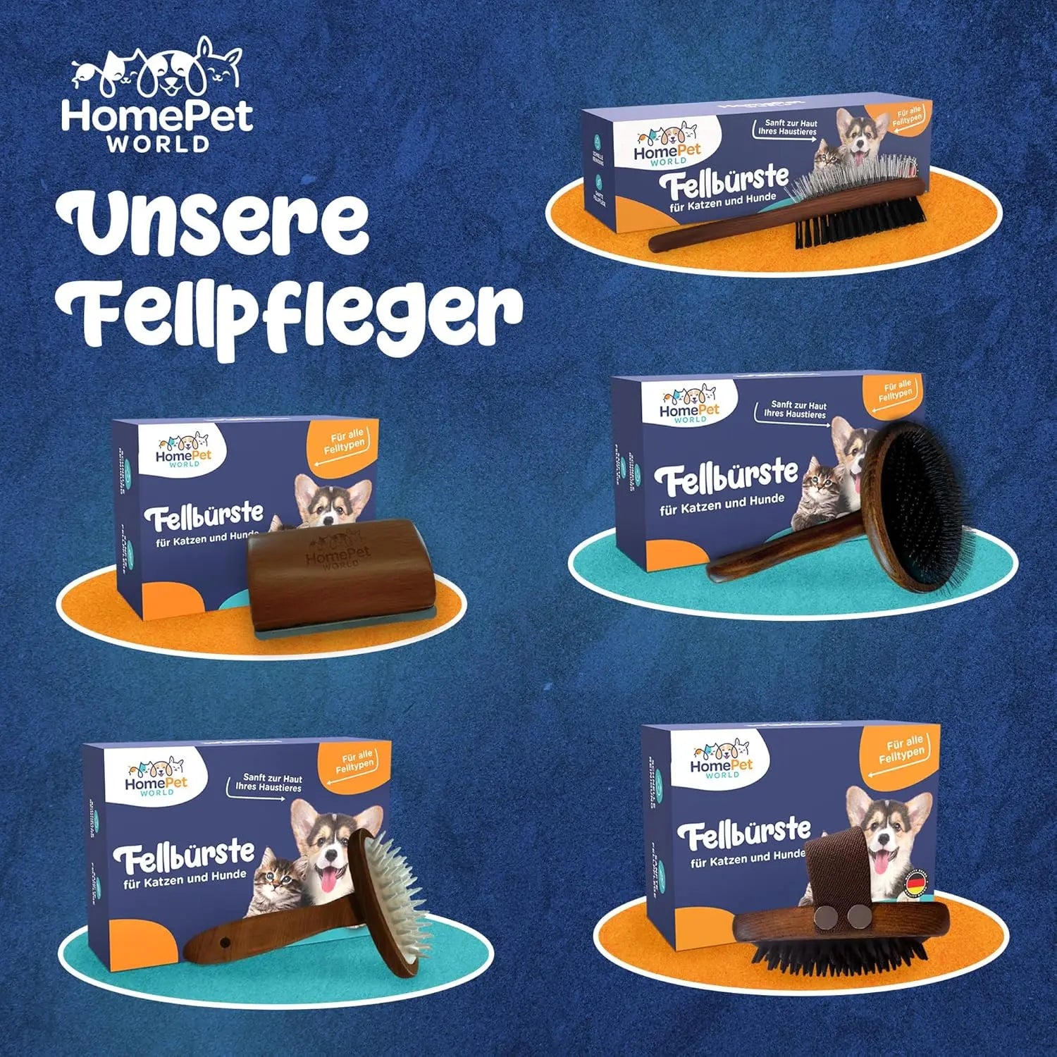 Fellwechsel Kamm aus Buchenholz HomePetWorld