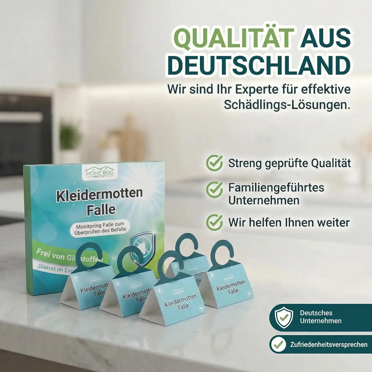 Kleidermottenfalle, 6 Stück – giftfreie Klebefalle