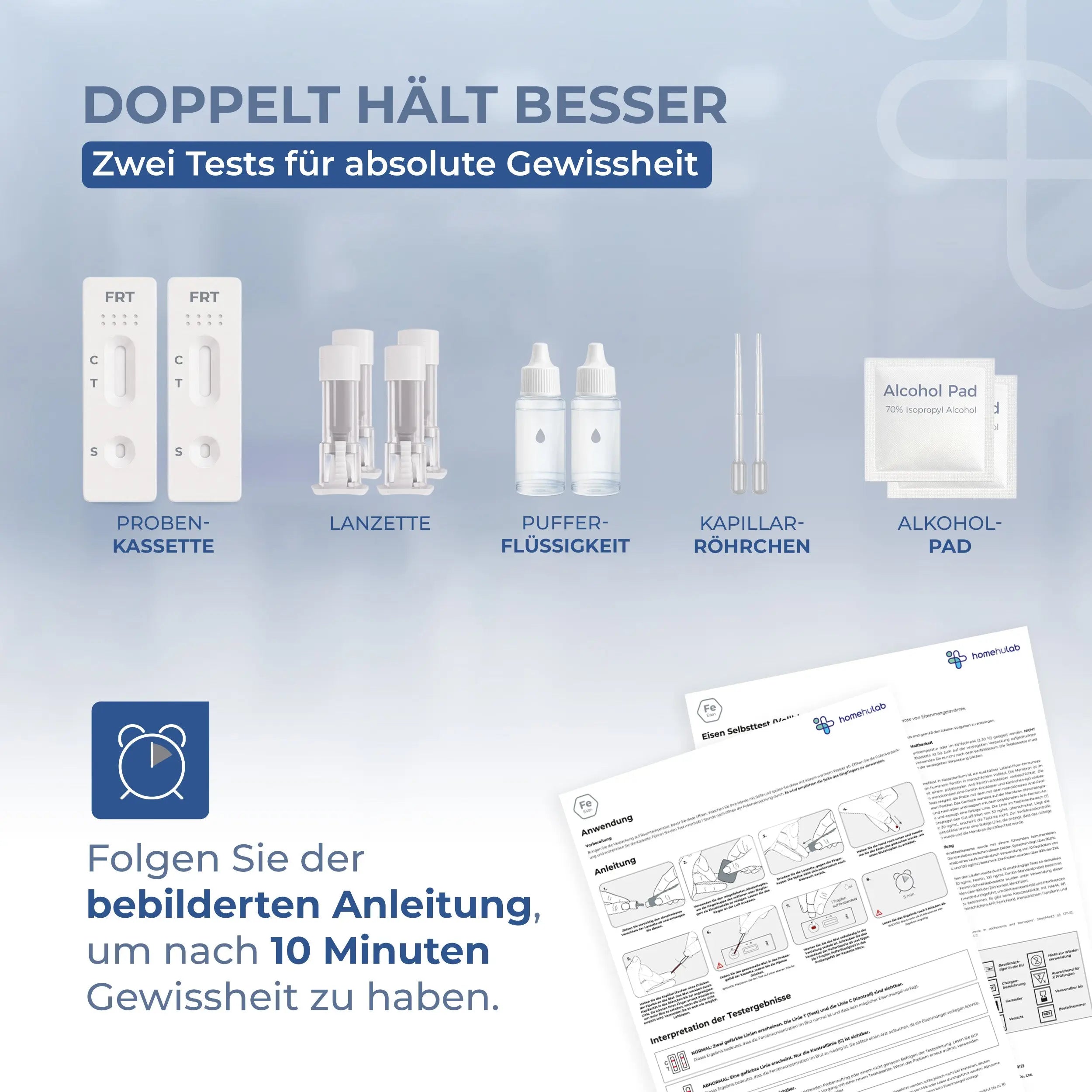 2x Eisenmangel Schnelltest – Selbsttest für Zuhause
