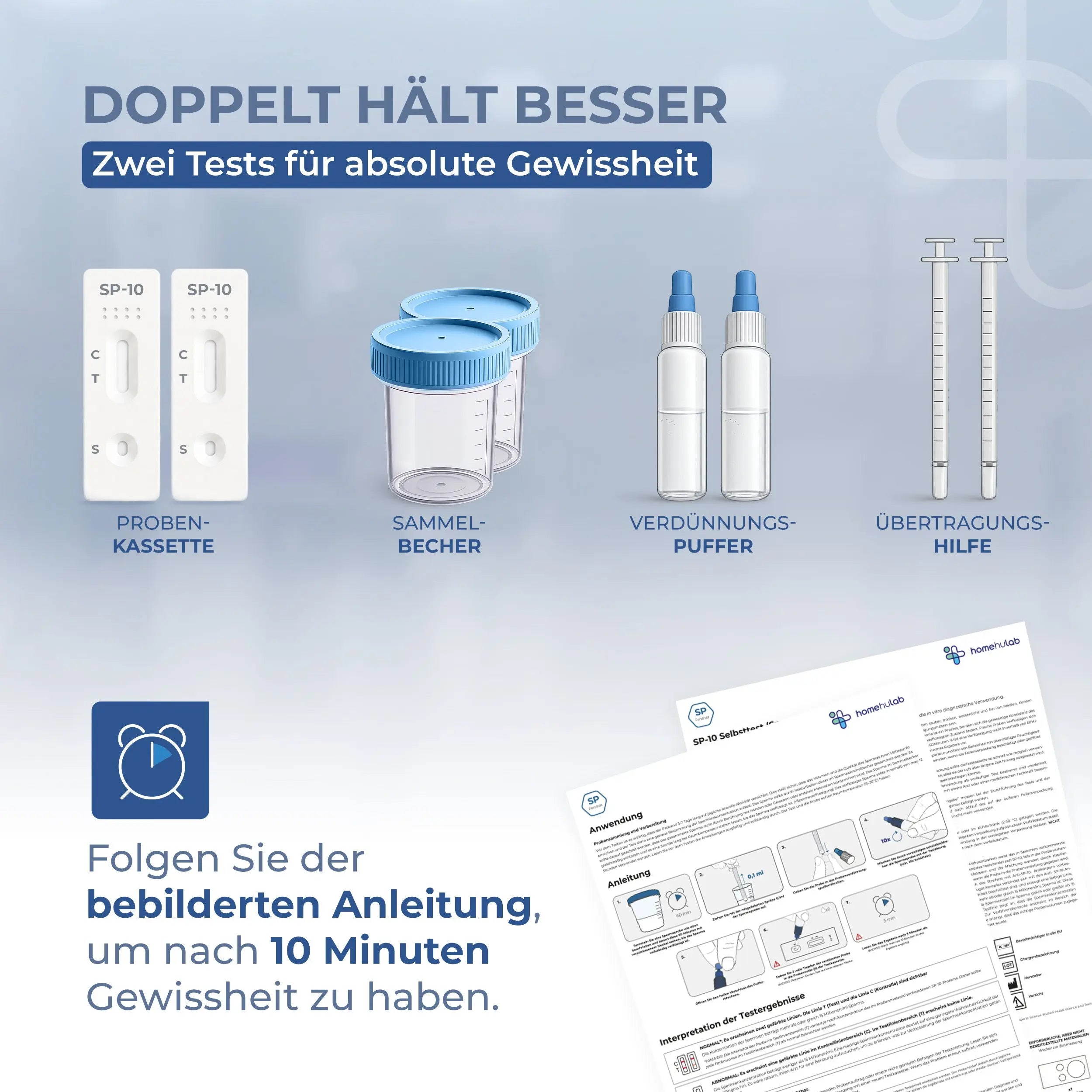 2x Spermatest Männer – Fruchtbarkeit zuhause testen