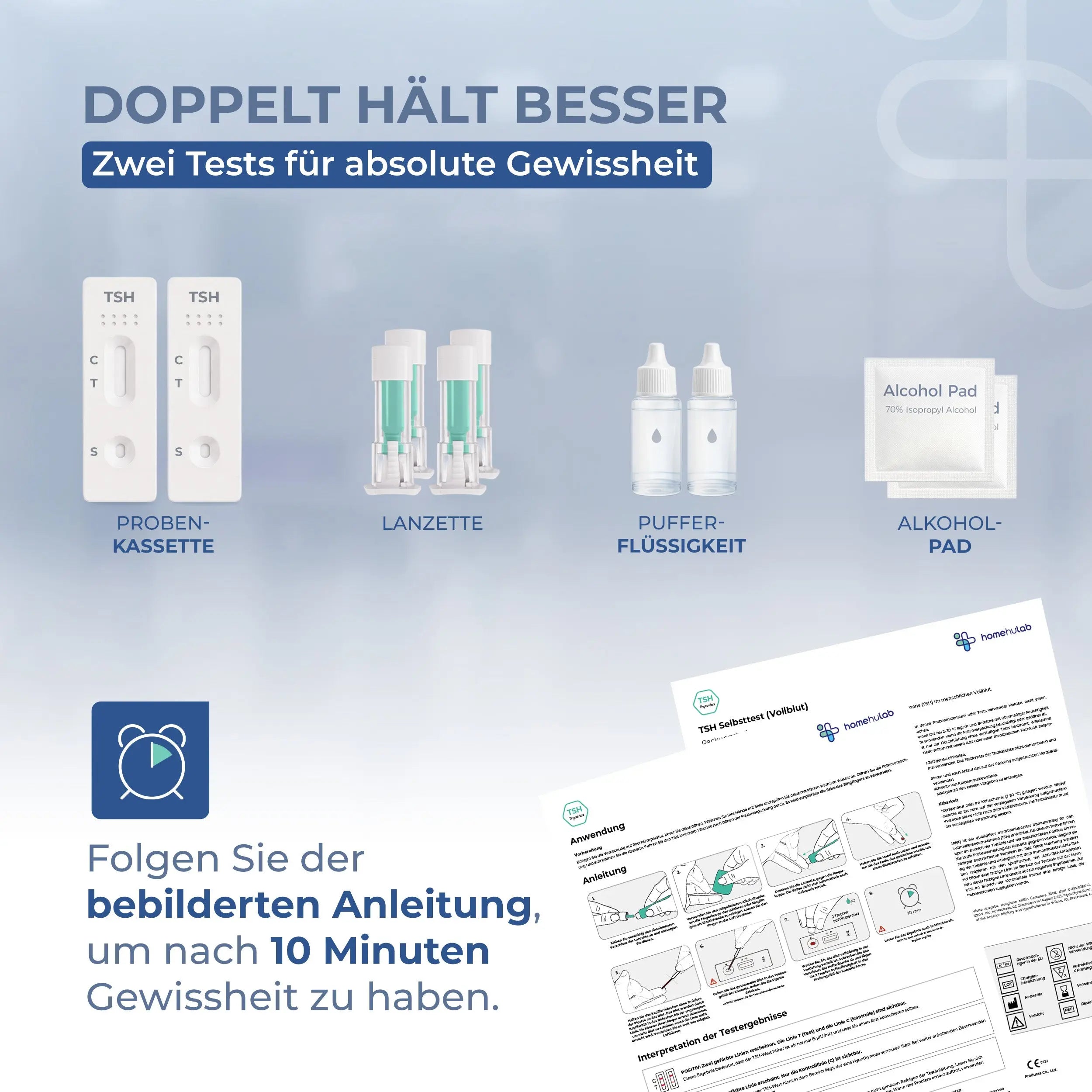 2x Schilddrüsen Schnelltest – TSH Selbsttest für zuhause
