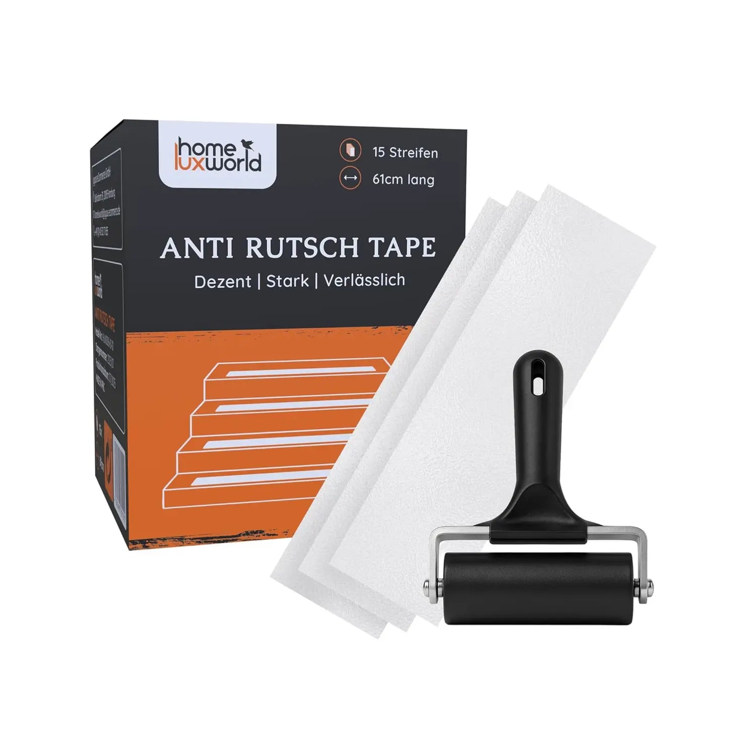 Transparente Antirutschstreifen 10x61 cm - 15 Stück HomeLuxWorld
