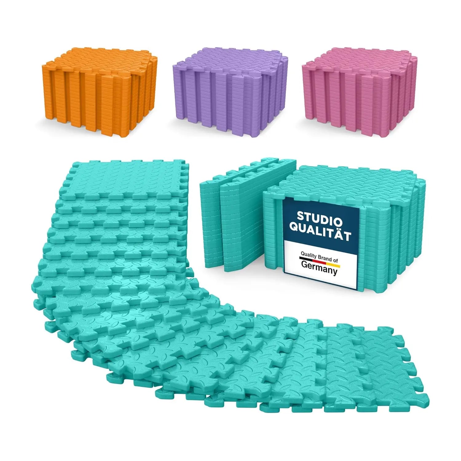 Fitness Bodenmatte EVA 1,5 m² Türkis ForeverMyself