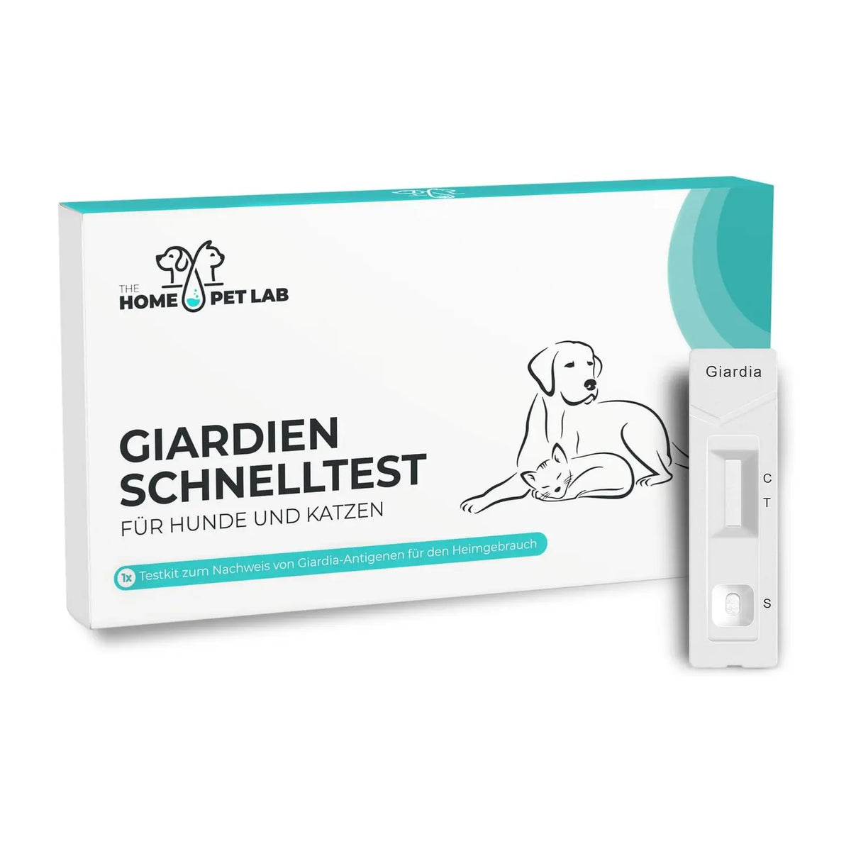 Verpackung des Giardien-Schnelltests für Hunde und Katzen mit Testkassette
